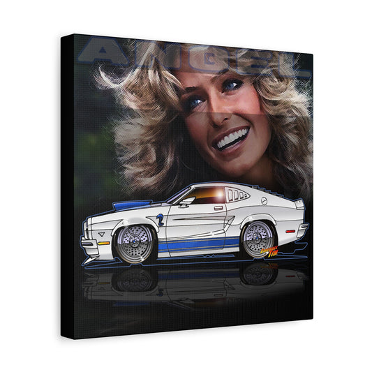 CHARLIE'S ANGELS FORD MUSTANG COBRA Car Canvas Art Wall Print - 12x12