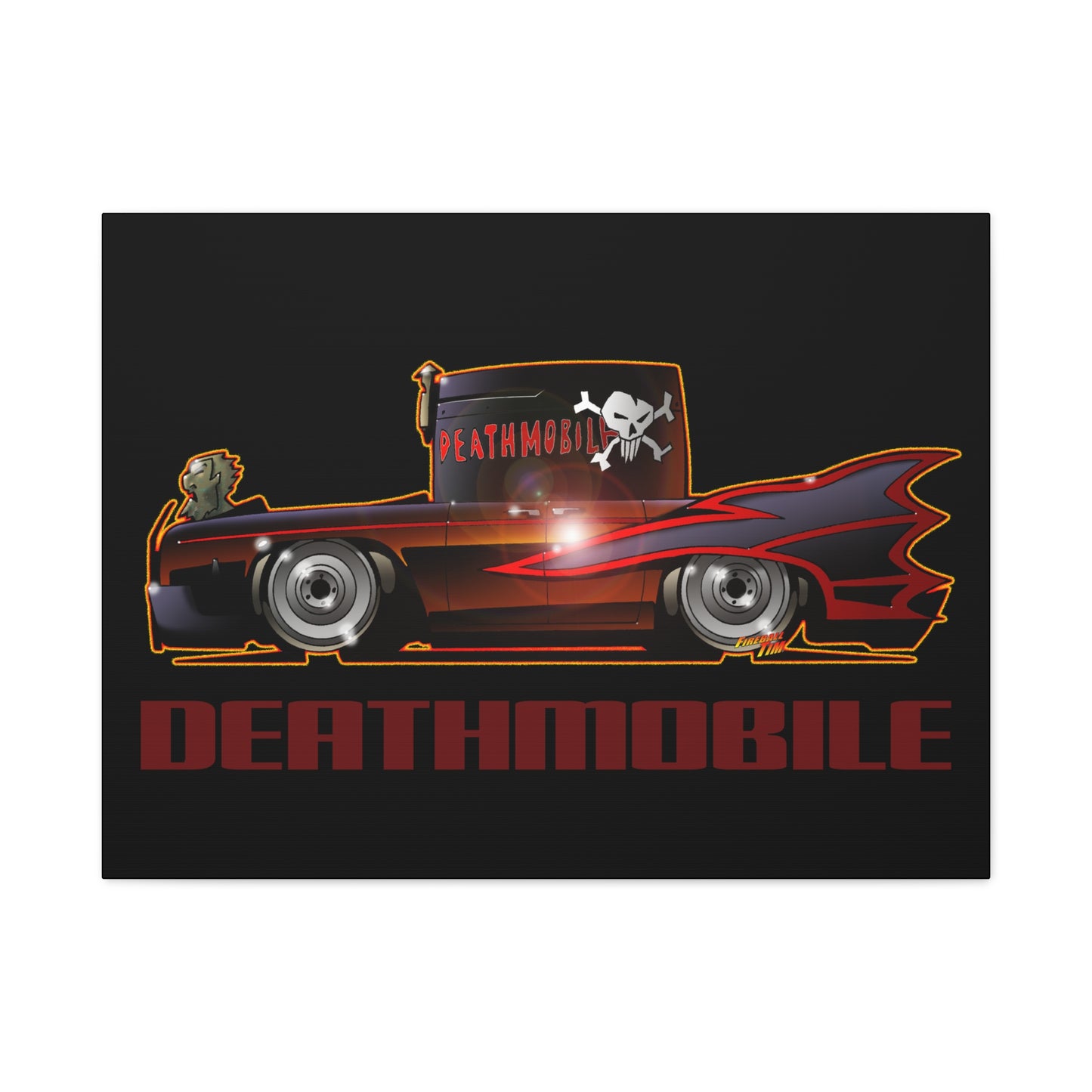 ANIMAL HOUSE DEATHMOBILE Fireball Art Canvas Wall Print