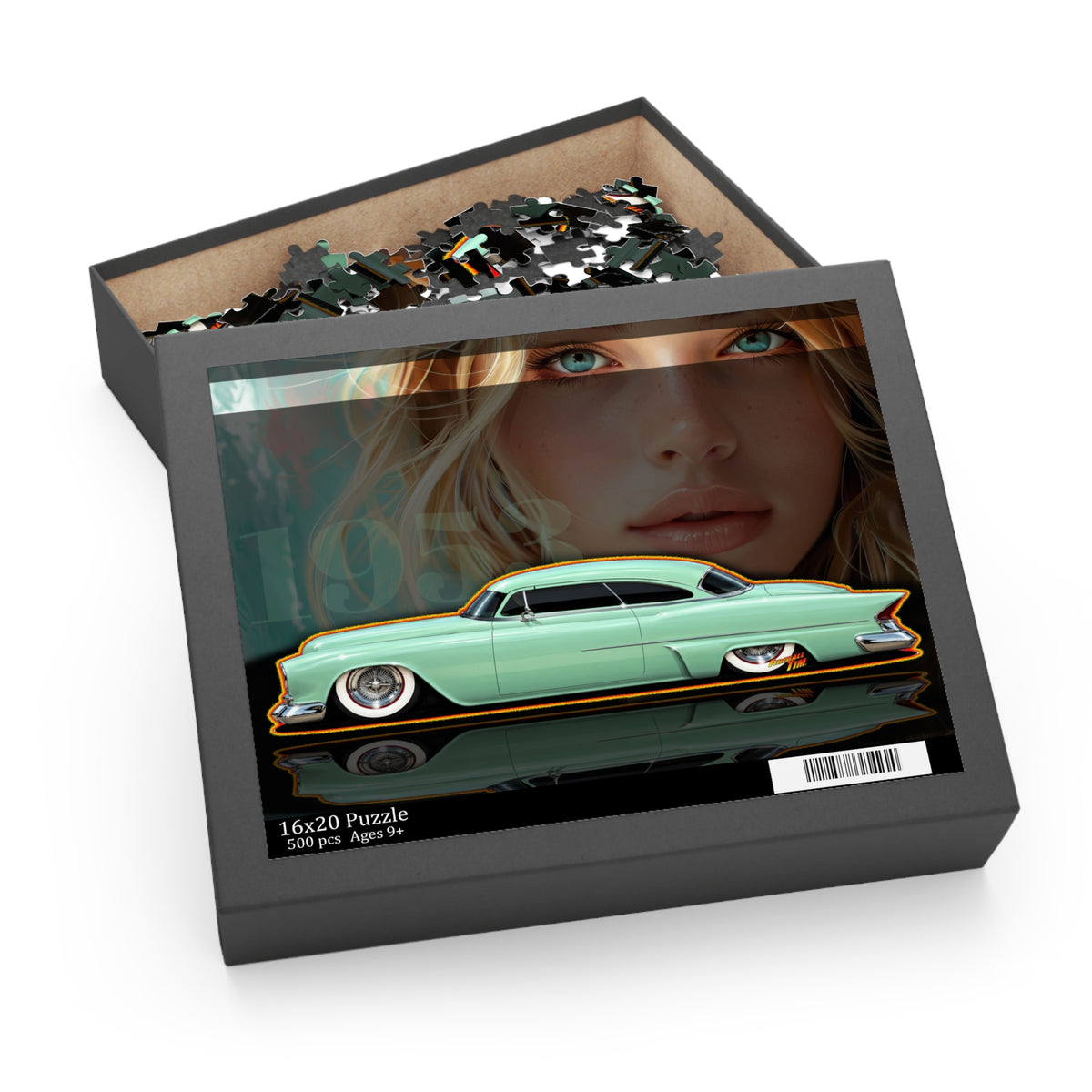 BUICK 1953 Kustom Special Collectible Fireball Art Jigsaw Puzzle — Retro Custom Cars (120/252/500‑Piece)