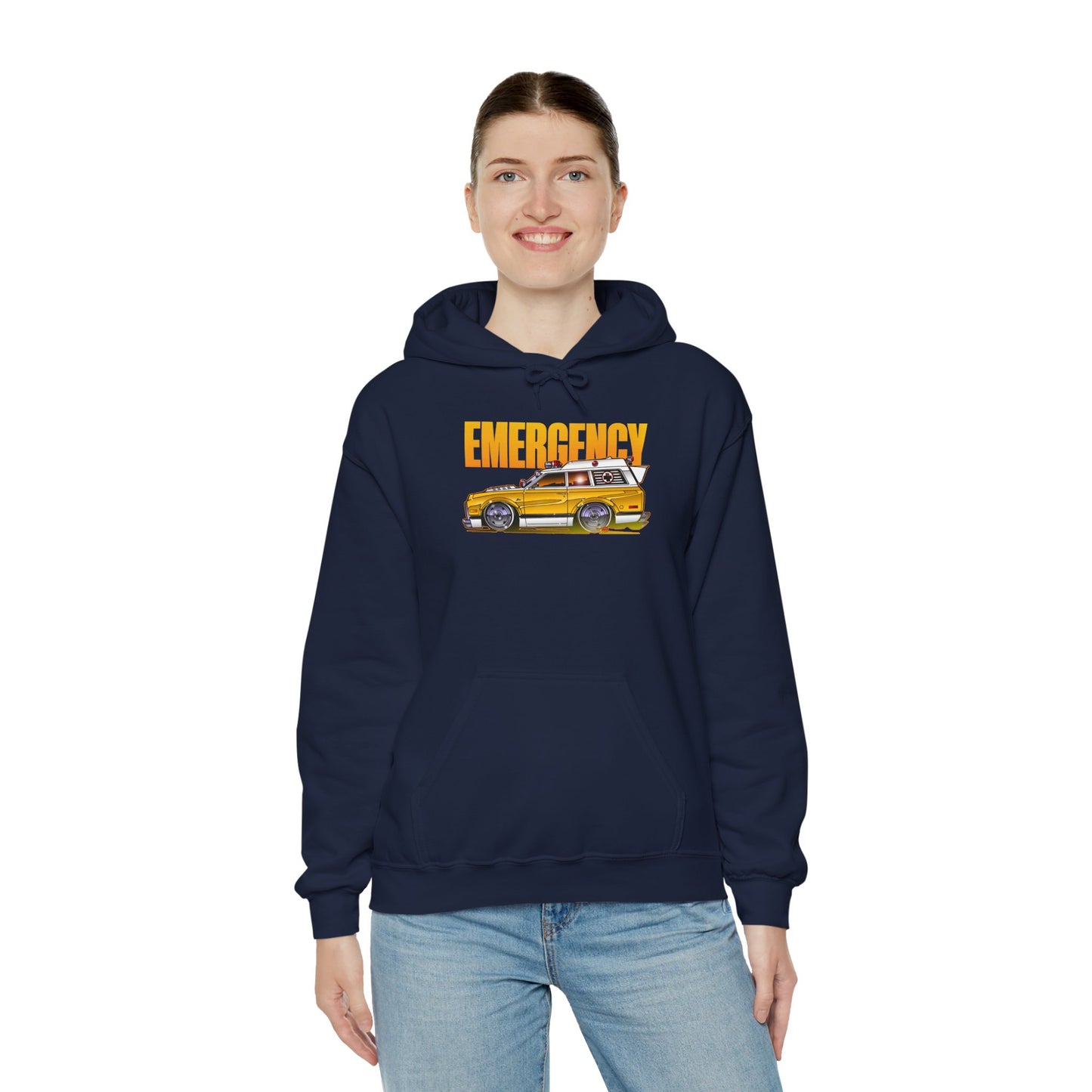 EMERGENCY AMBULANCE TV Show Concept Art Hooded Sweatshirt 9 Colors