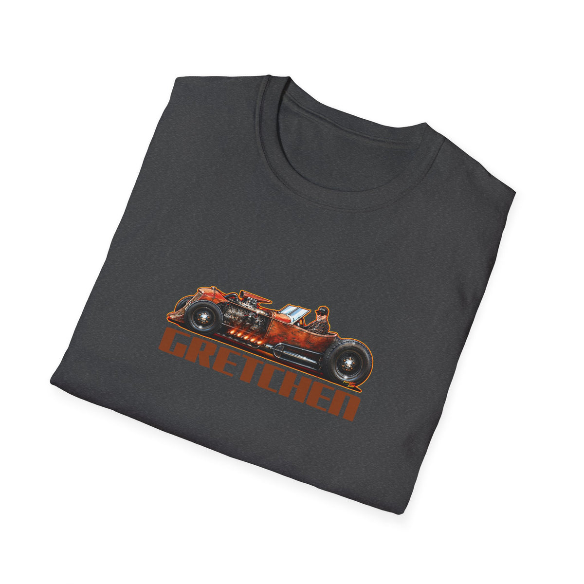 CUSTOM RAT ROD Hot Rod Gretchen Collectible Fireball Art TeeShirt
