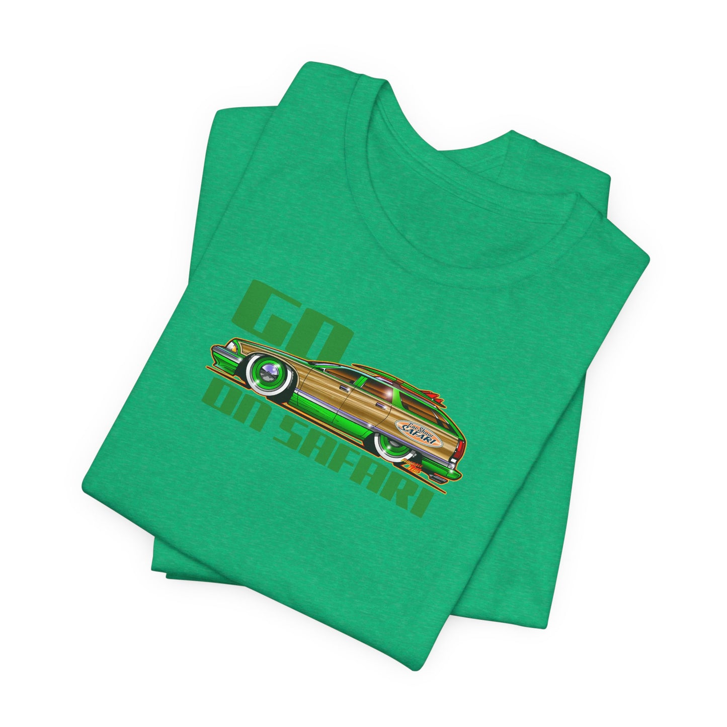 BUICK ROADMASTER Station Wagon Safari Custom Car Art Short Sleeve Tee - Colors