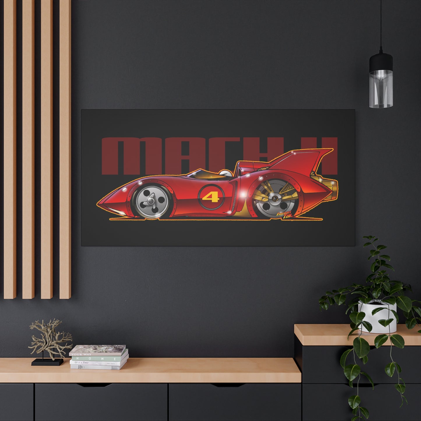 SPEED RACER MACH 4 Fireball Art Canvas Wall Print