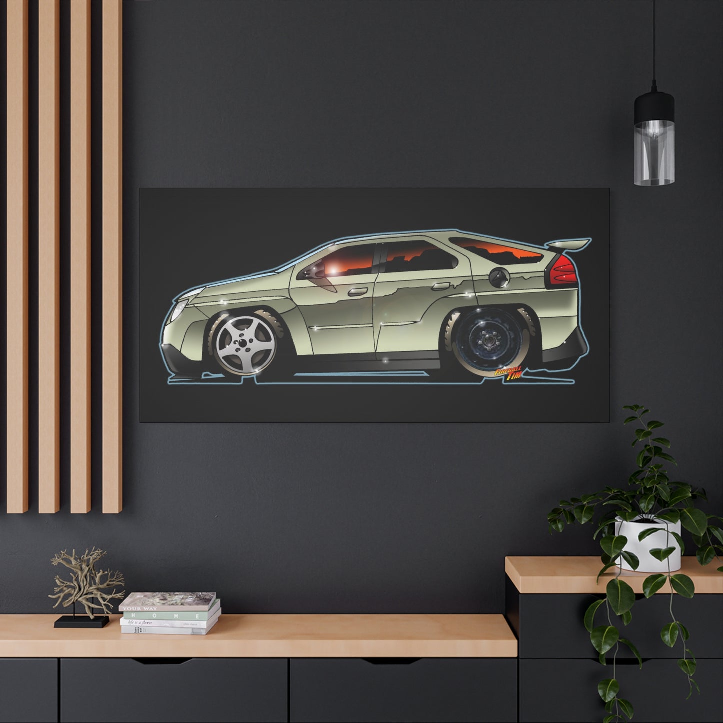 BREAKING BAD Pontiac Aztek Fireball Art Canvas Wall Print