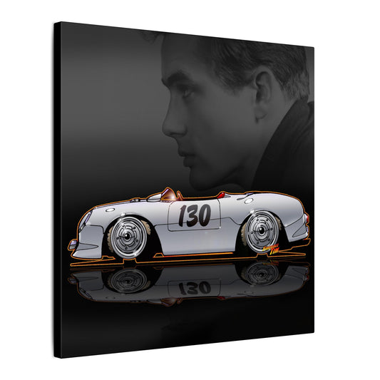 JAMES DEAN PORSCHE 550 Spyder Lil' Bastard Fireball Art Canvas Print