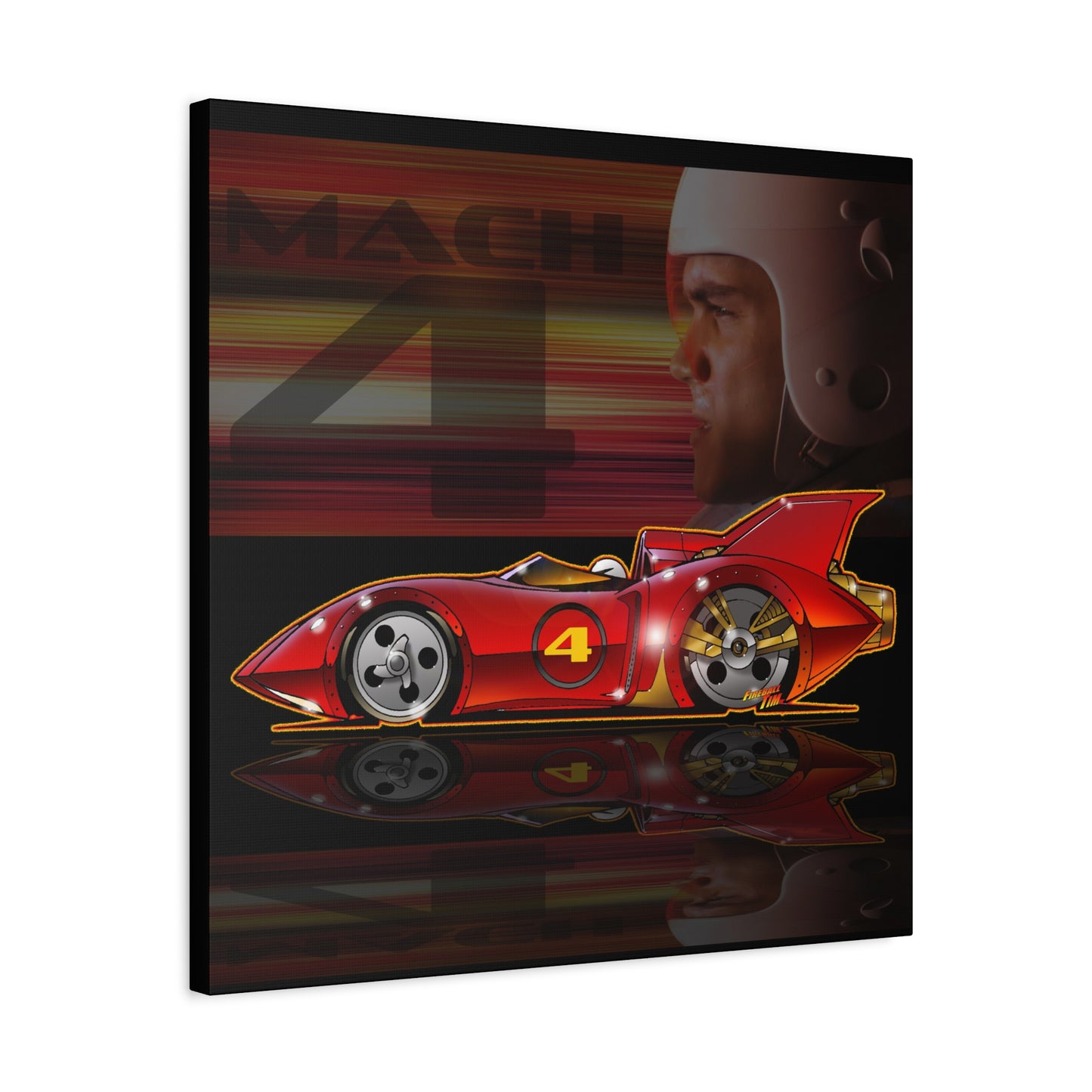 SPEED RACER MACH 4 Fireball Art Canvas Wall Print