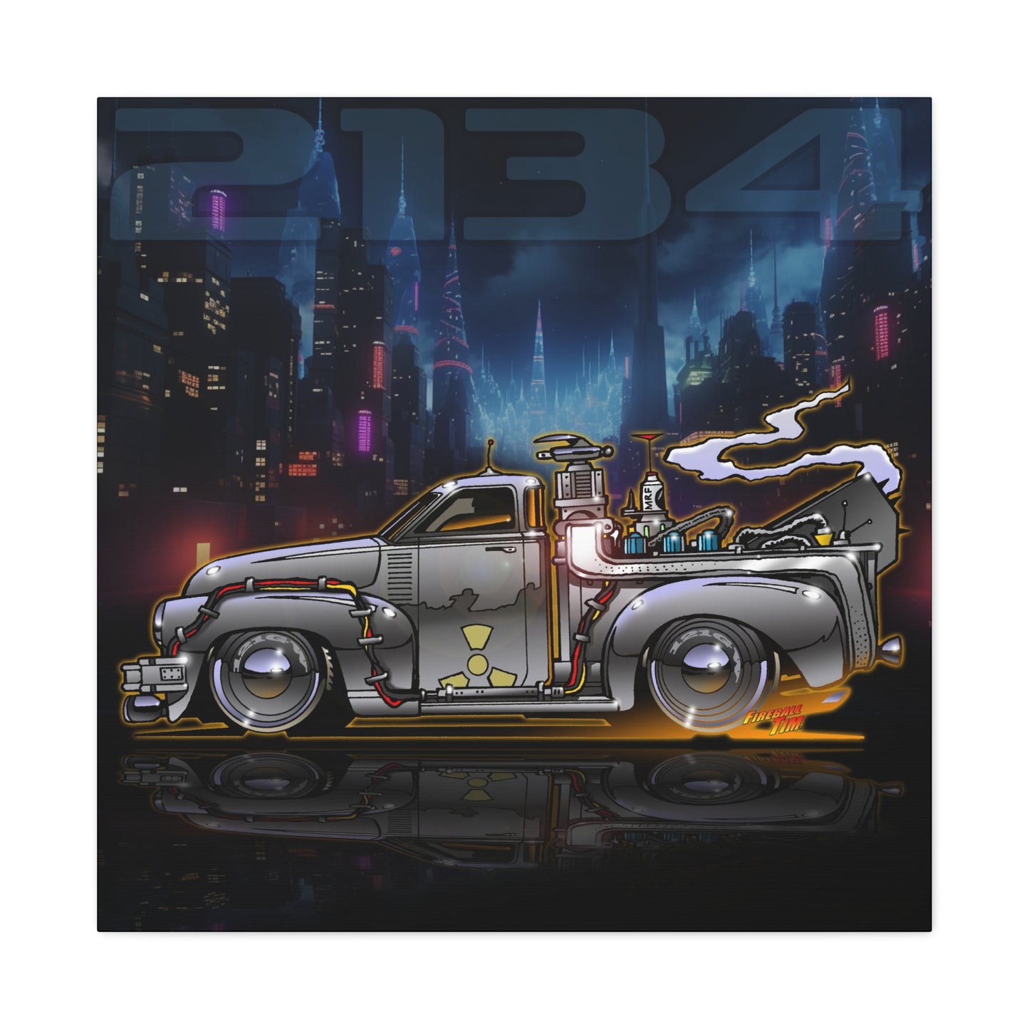 BACK THE THE FUTURE Chevy 3100 Pickup Time Machine Canvas Art Wall Print - 2 Sizes