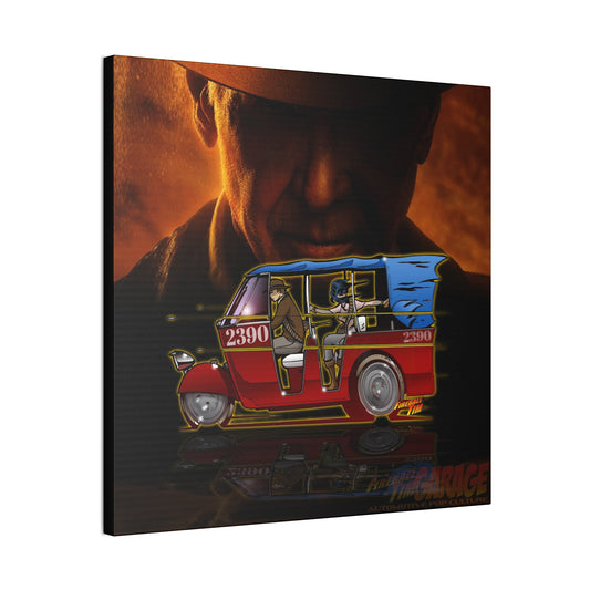 INDIANA JONES Tuktuk Movie Car Canvas Art Print - 2 Sizes