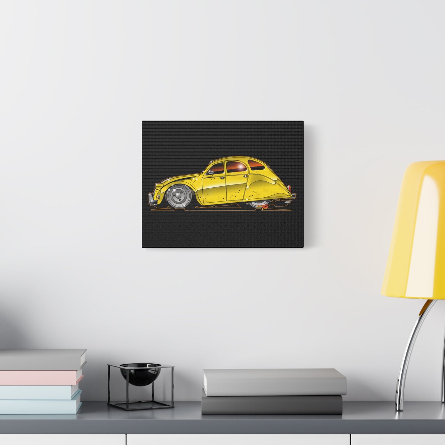 CITROEN 2CV Fireball Art Canvas Print - 11x14