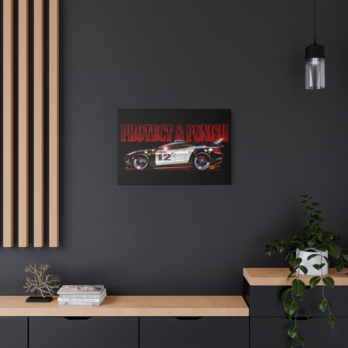 ADAM 12 FISKER KARMA Police Car Canvas Art Print - 11x14