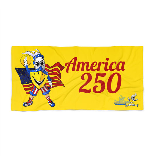 BUDDY CRUISE America 250 Patriotic Beach Towel – Yellow