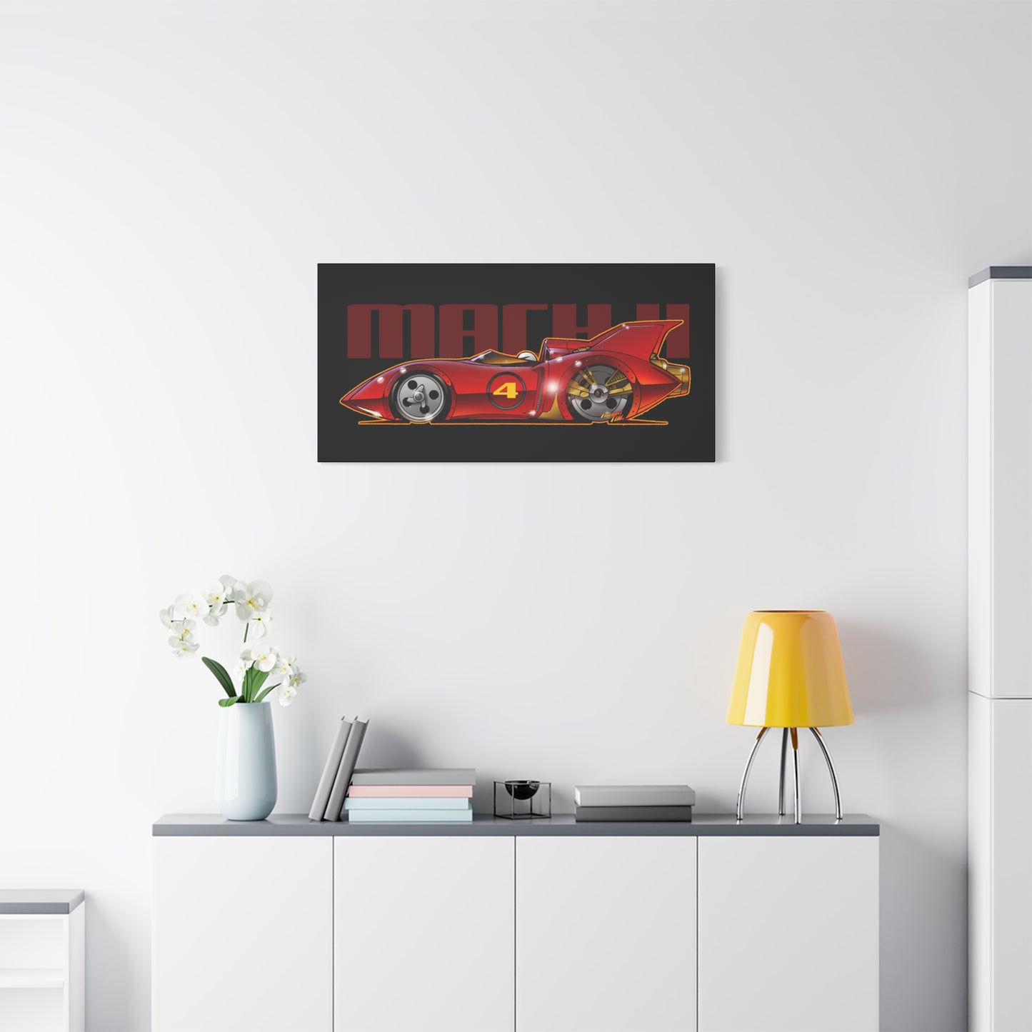 SPEED RACER MACH 4 Fireball Art Canvas Wall Print
