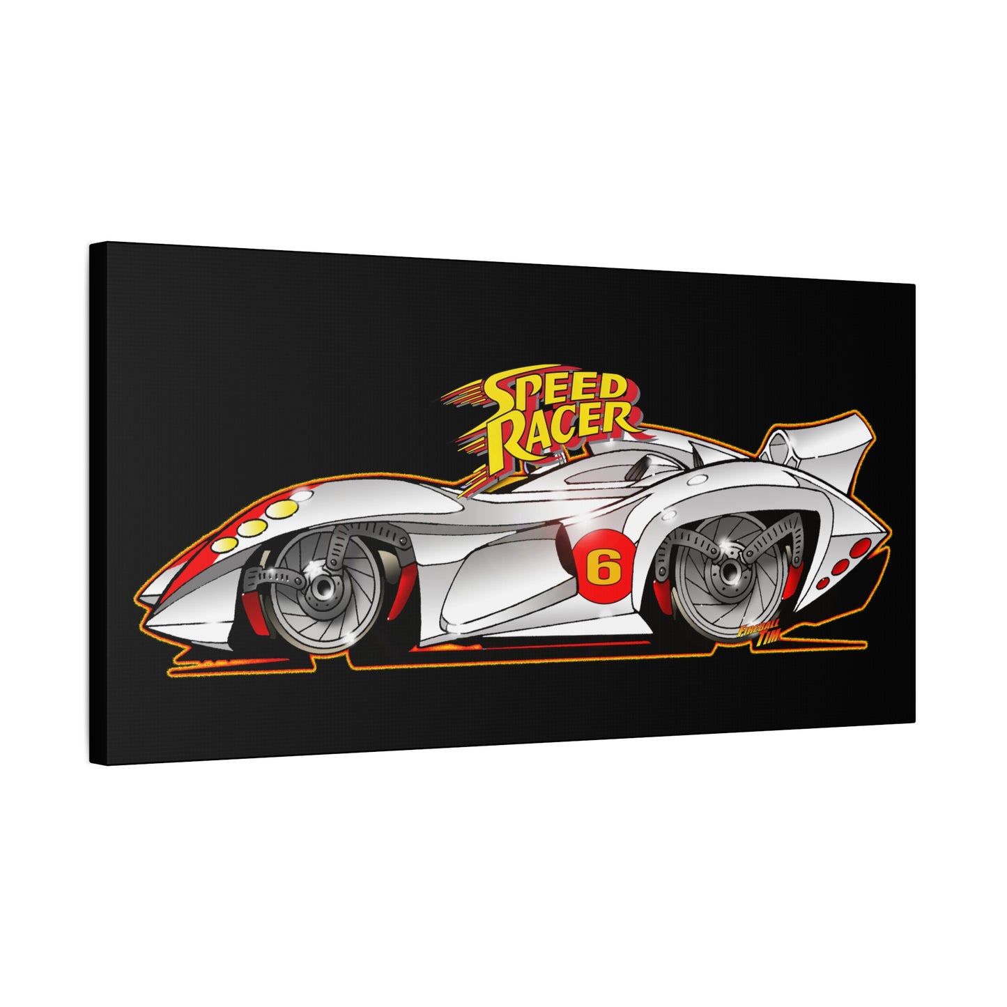 SPEED RACER MACH 6 Fireball Art Collectible Canvas Print - Multiple Sizes