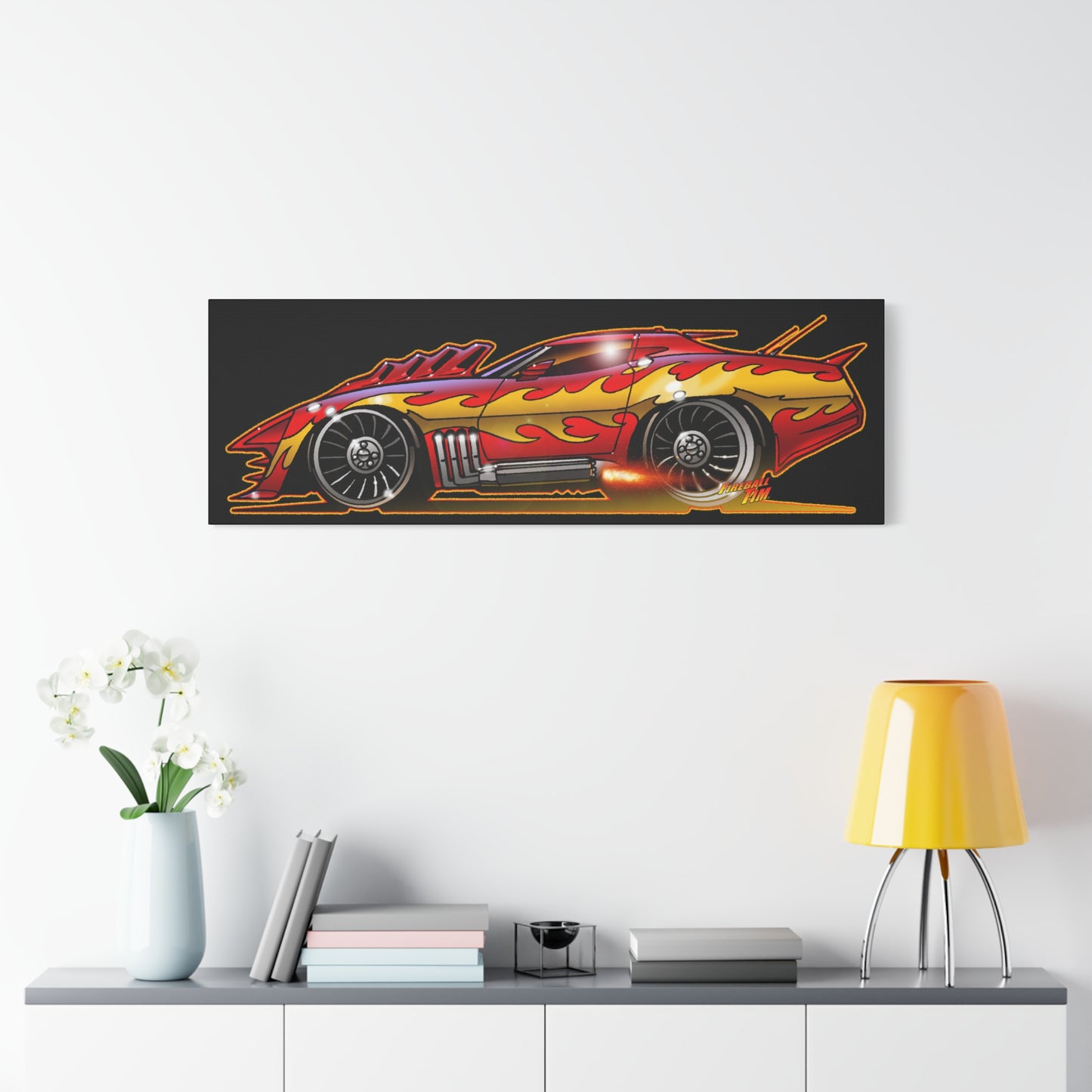 CORVETTE SUMMER Movie Car Fireball Art Canvas Print