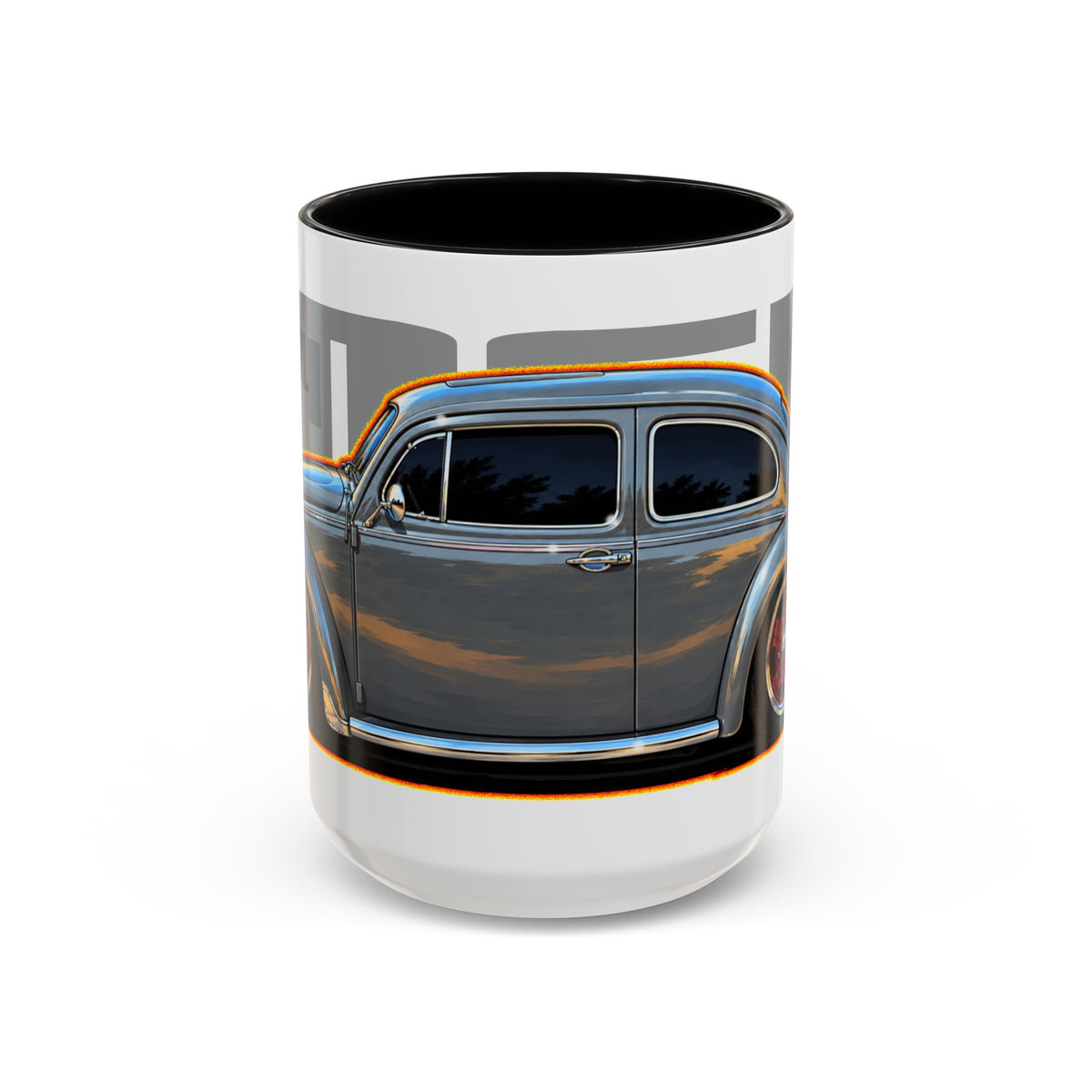 KUSTOM 1964 VW BUG Collectible Fireball Art Coffee Mug - 2 Sizes