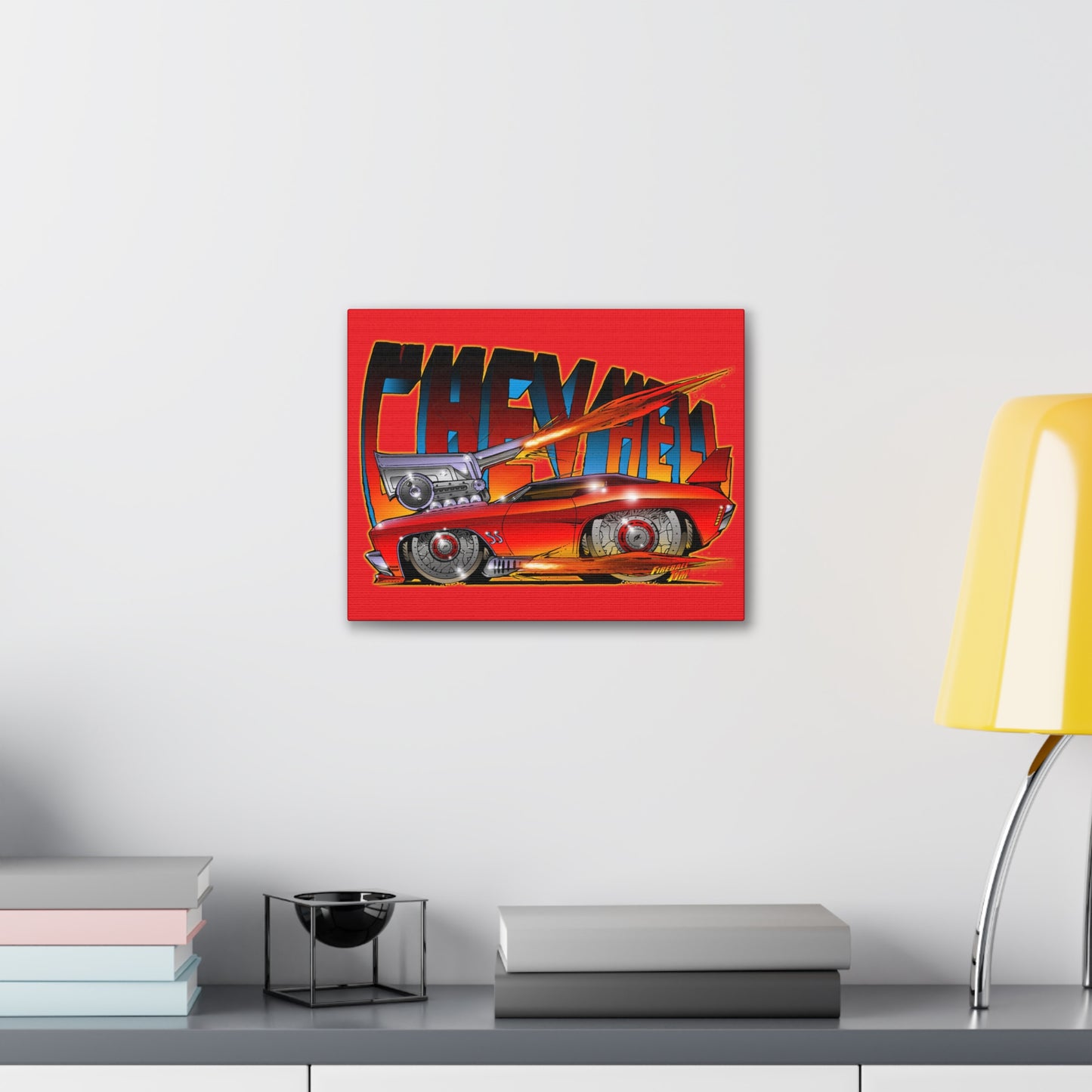 Fireball Tim CHEVHELL Chevy Chevelle Muscle Car Canvas Gallery Art Print