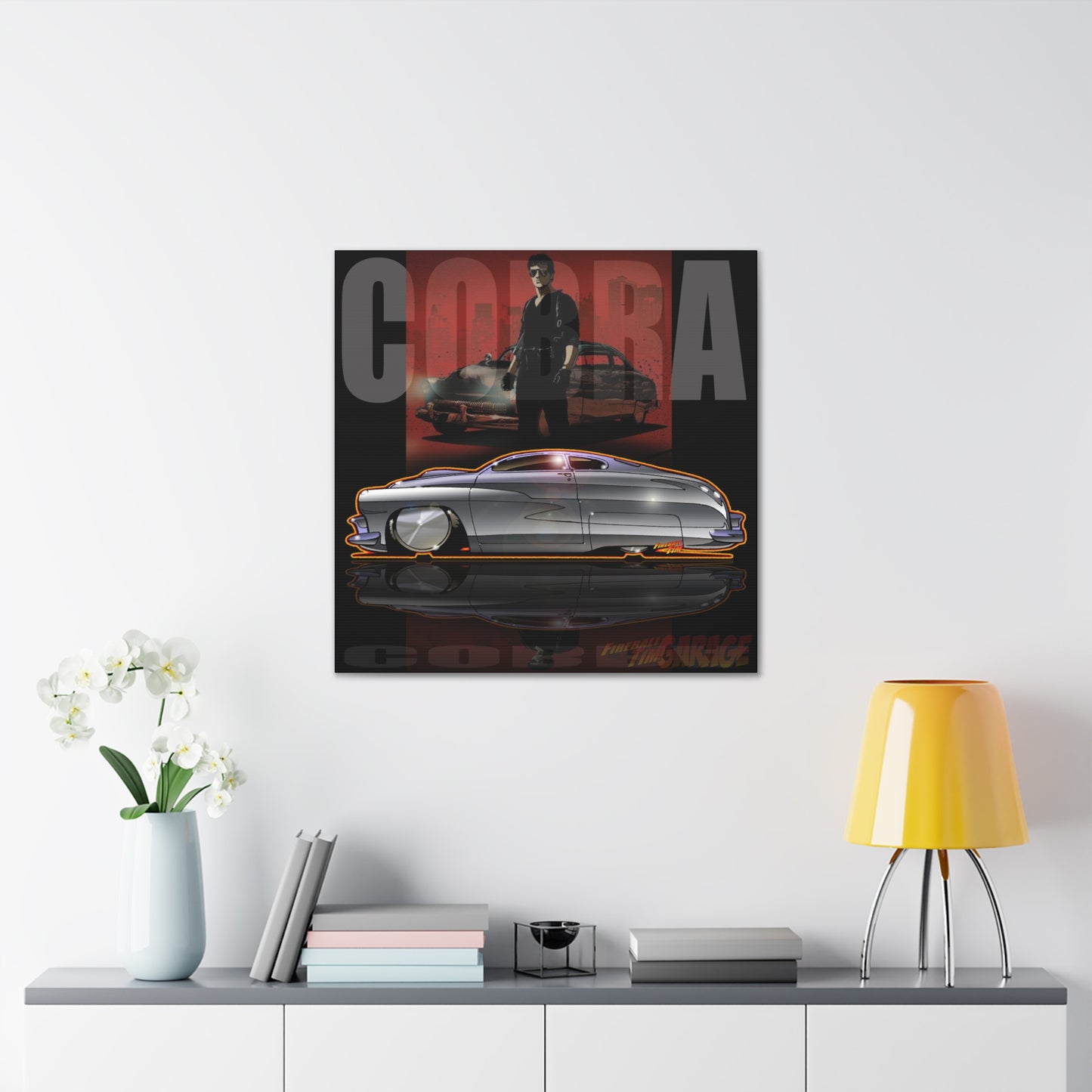 COBRA MERCURY Movie Car Stallone Concept Art Canvas MASTERPRINT 3 Sizes