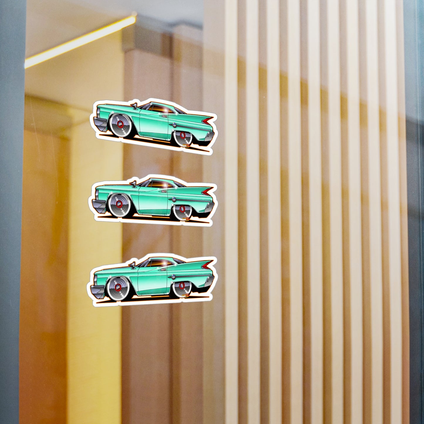 CHRYSLER 300F 1960 Fireball Classic Car Art Decal Sticker Set - 4 Sizes