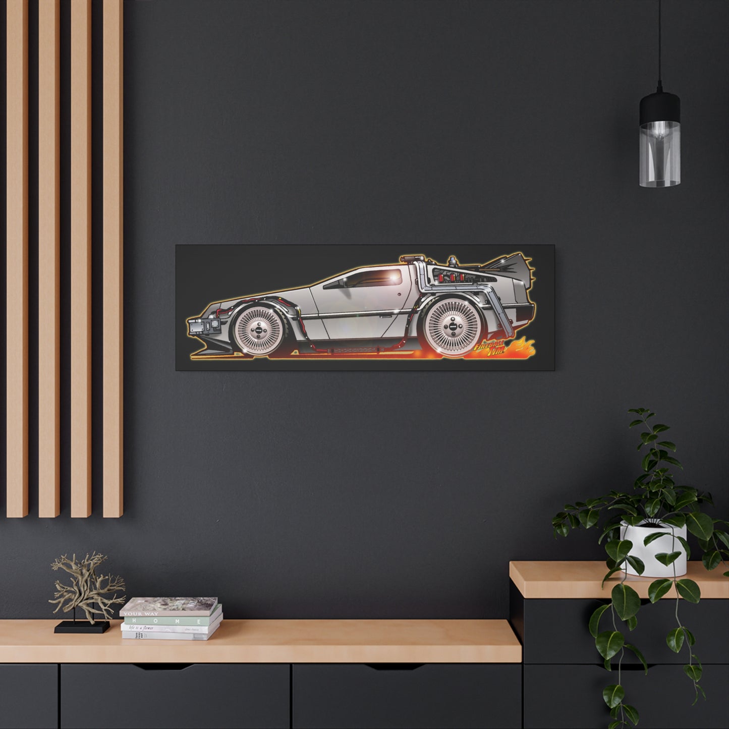 BACK to the FUTURE Delorean Time Machine Canvas Art Wall Print