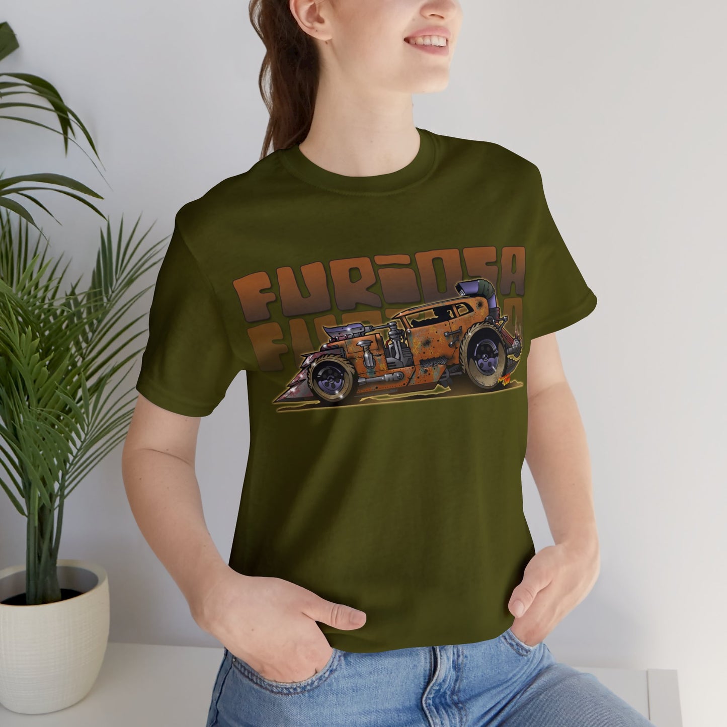 FURIOSA Mad Max Movie Car Hot Rod Jersey Short Sleeve Tee