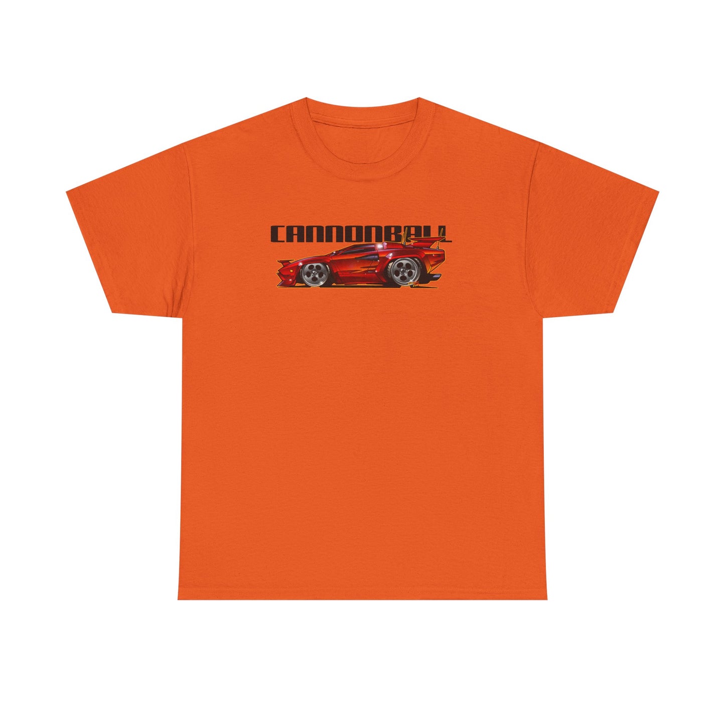 CANNONBALL RUN LAMBORGHINI COUNTACH Heavy Cotton Tee Shirt - Multiple Colors