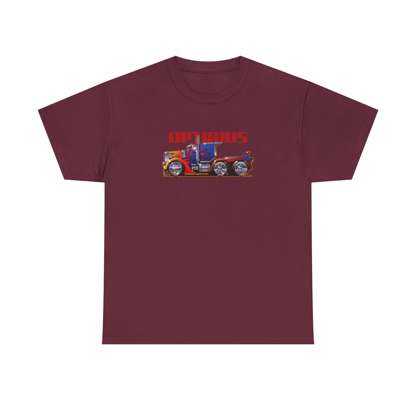TRANSFORMERS OPTIMUS PRIME Semi Truck Fireball Art Tee Shirt - Multiples