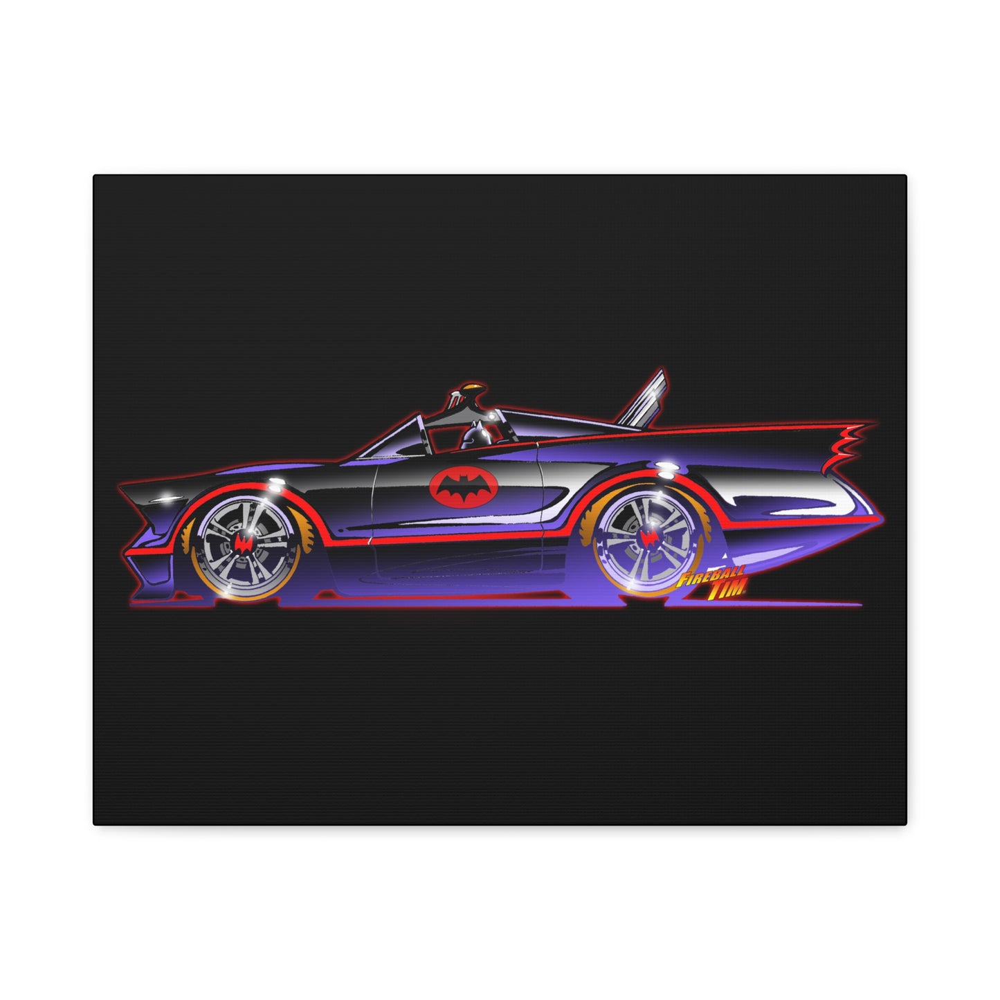 BATMOBILE 1966 BATMAN TV Car Canvas Art Print 11x14