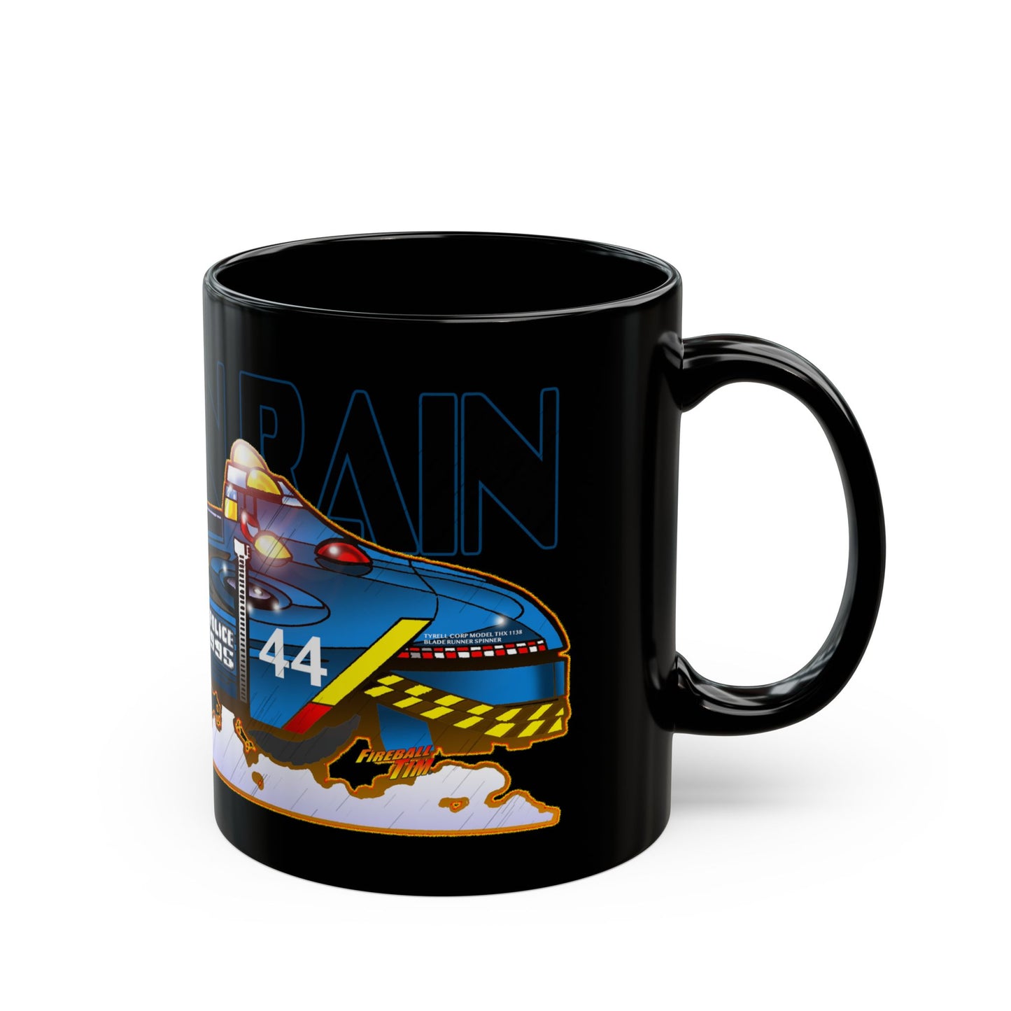 BLADE RUNNER POLICE SPINNER Movie Car Concept Art Coffee Mug Black 11oz