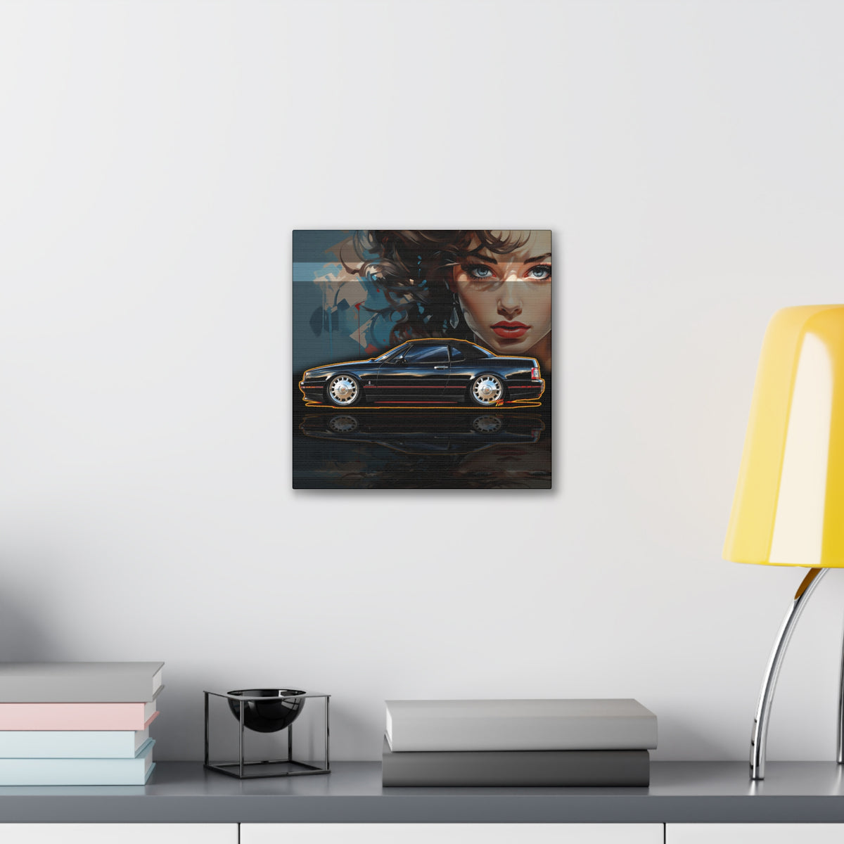 CADILLAC ALLANTE Collectible Fireball Art Canvas Stretched Print