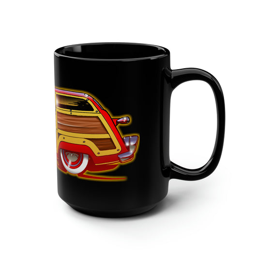 FORD WOODIE 1950 Classic Car Coffee Mug 15oz-Mug-Fireball Tim Garage