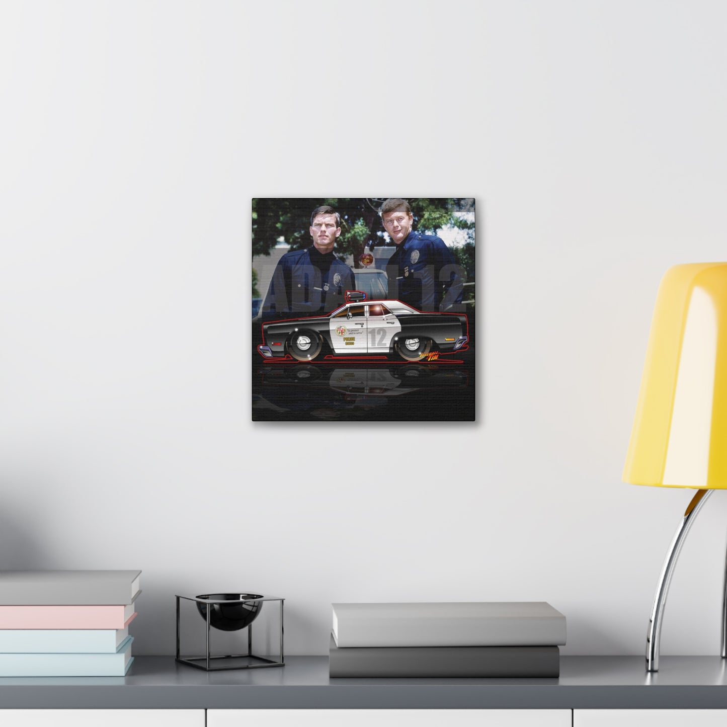 ADAM 12 PLYMOUTH Police Car Canvas Art Print - 2 Sizes