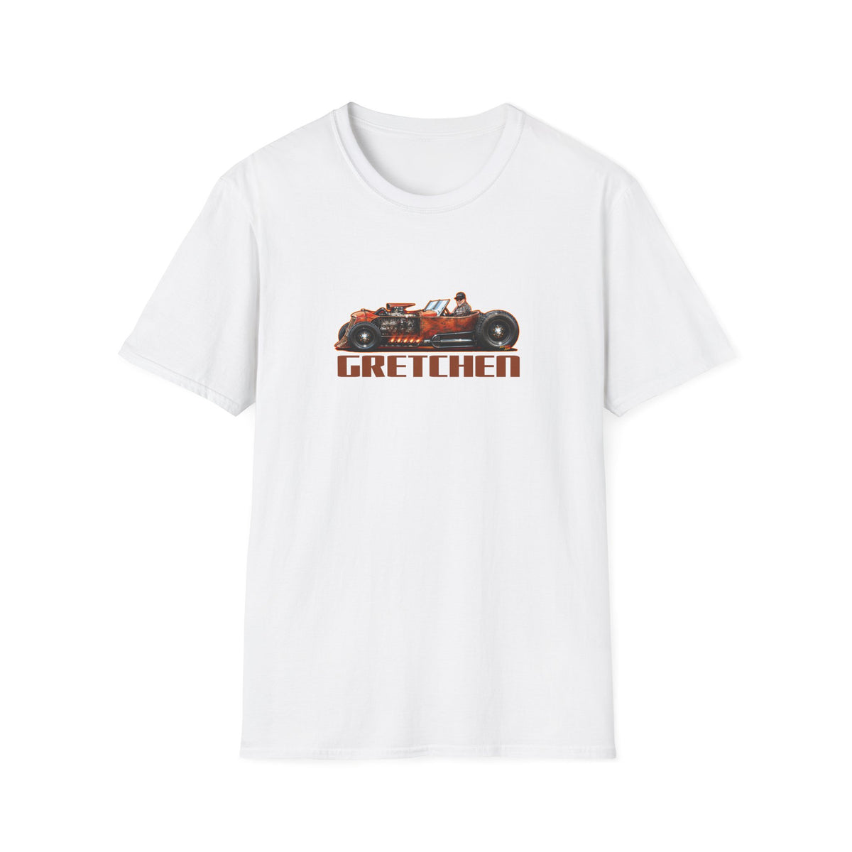 CUSTOM RAT ROD Hot Rod Gretchen Collectible Fireball Art TeeShirt