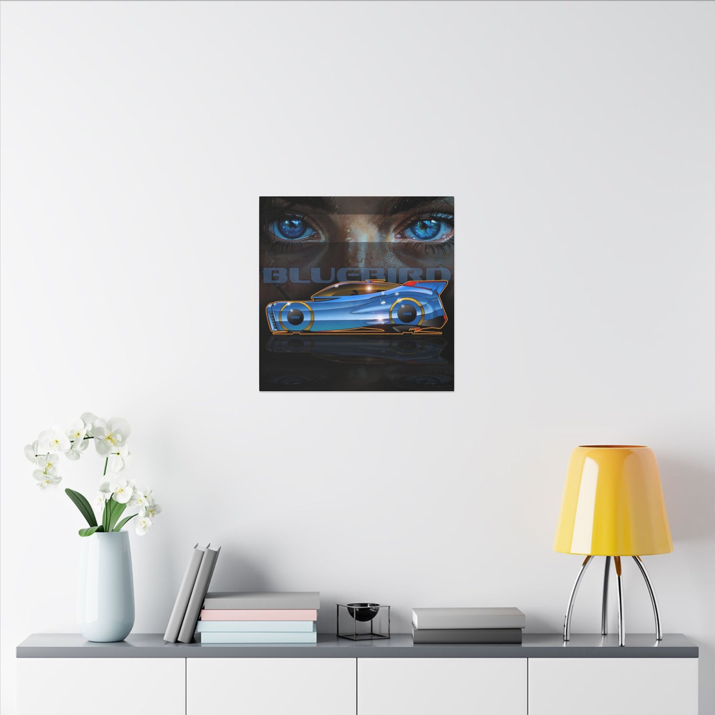 BLUEBIRD FIREBALL CONCEPT Canvas Art Print - 2 Sizes
