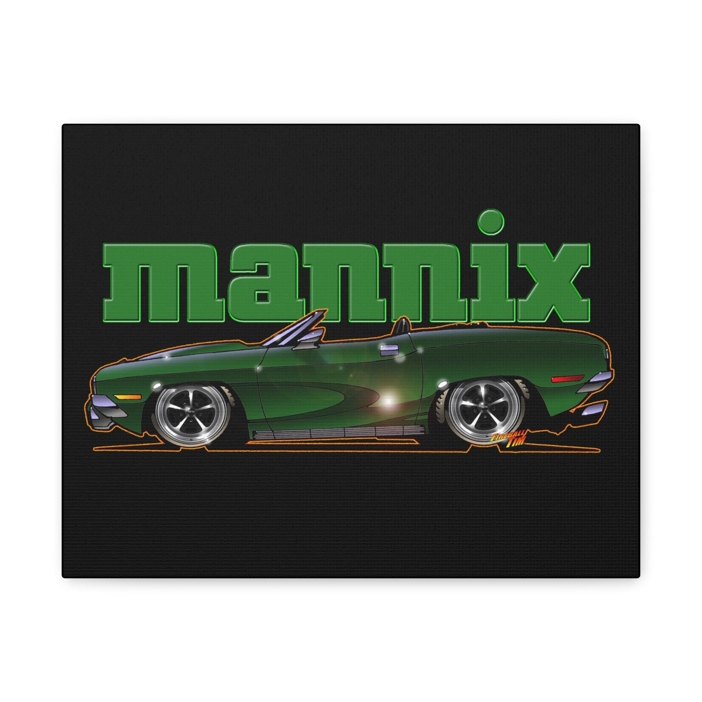 MANNIX TV Show Plymouth Barracuda Concept Art Canvas Print 11x14