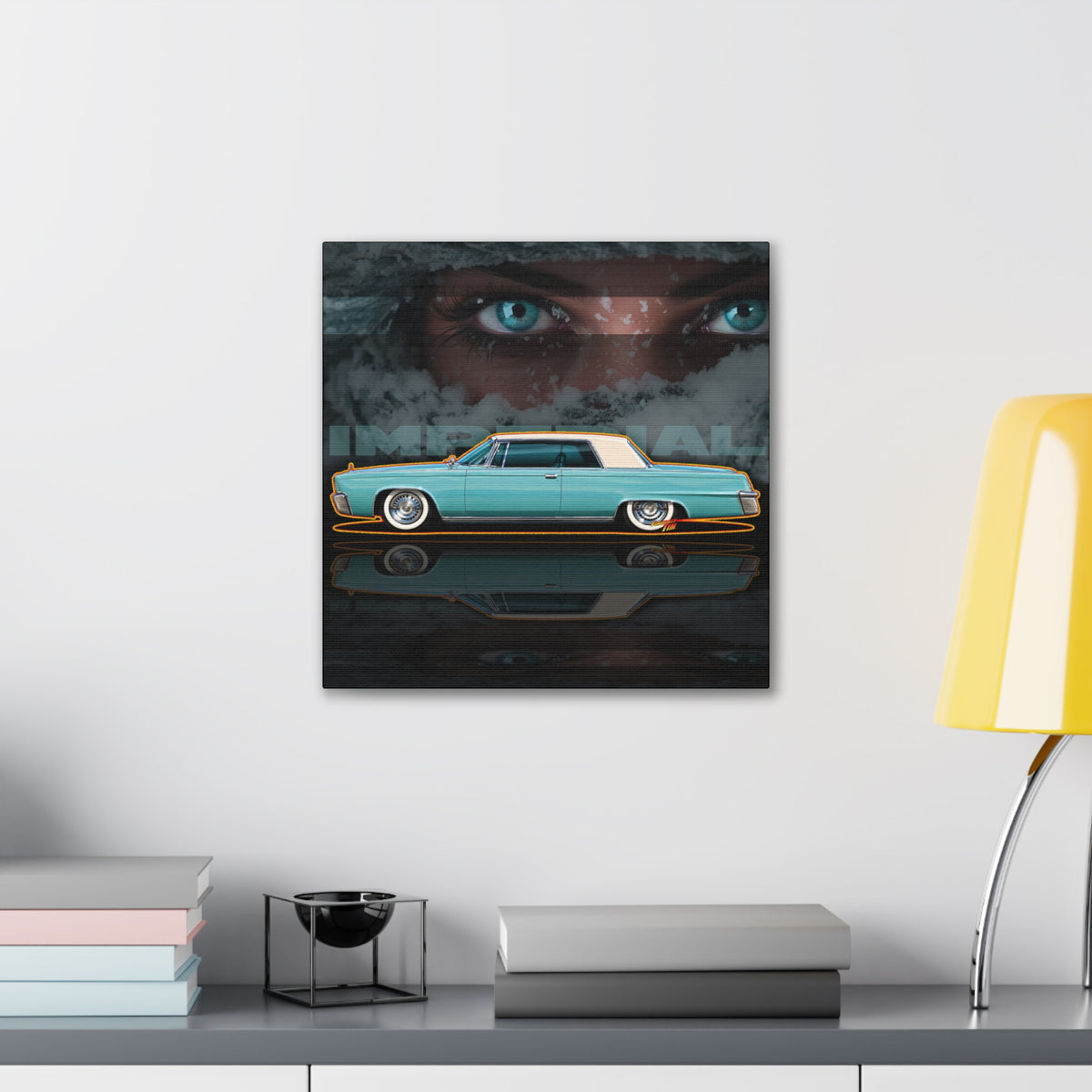 CHRYSLER IMPERIAL 1964 Collectible Fireball Art Canvas Stretched Print
