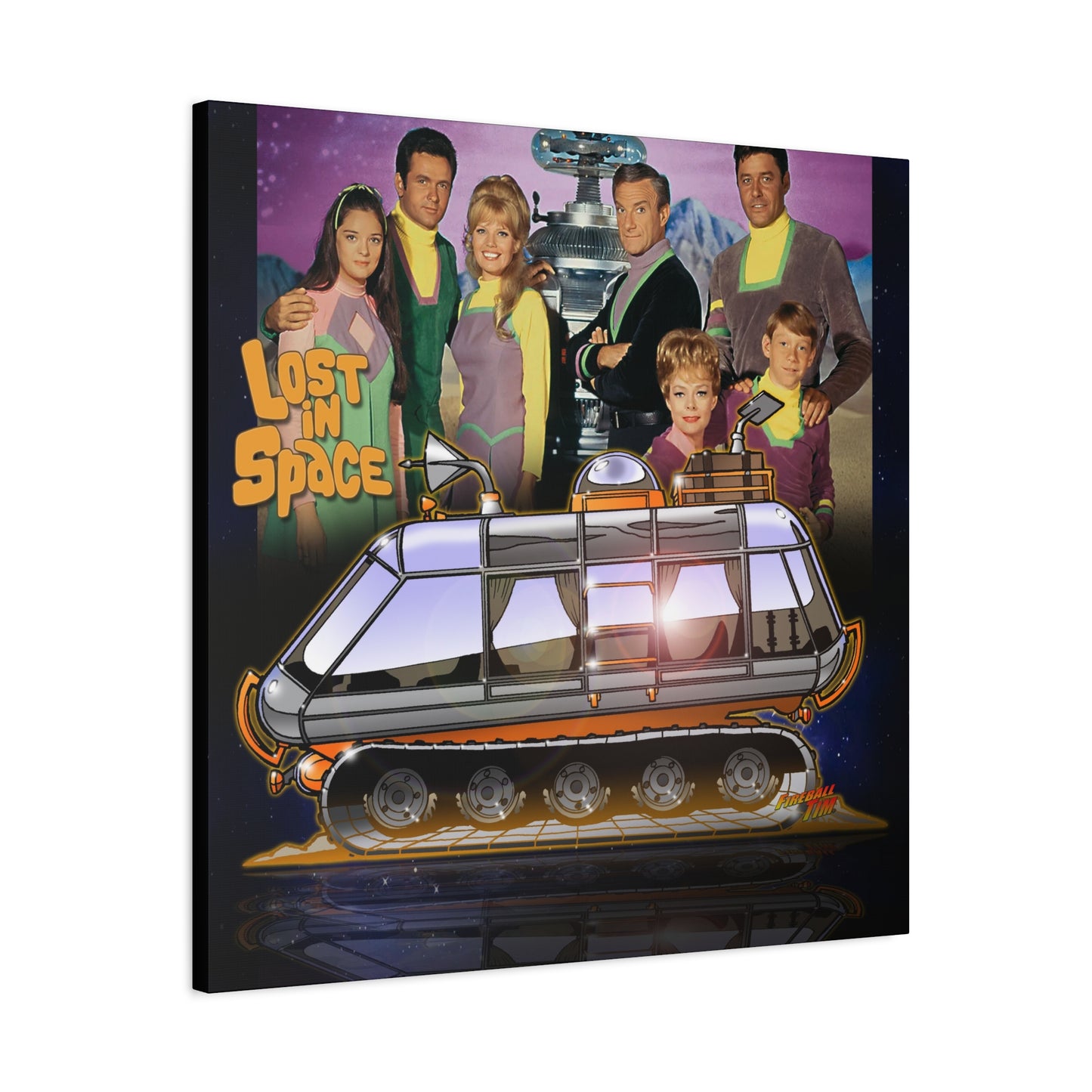 LOST in SPACE Classic TV Chariot Canva Art Wall Print