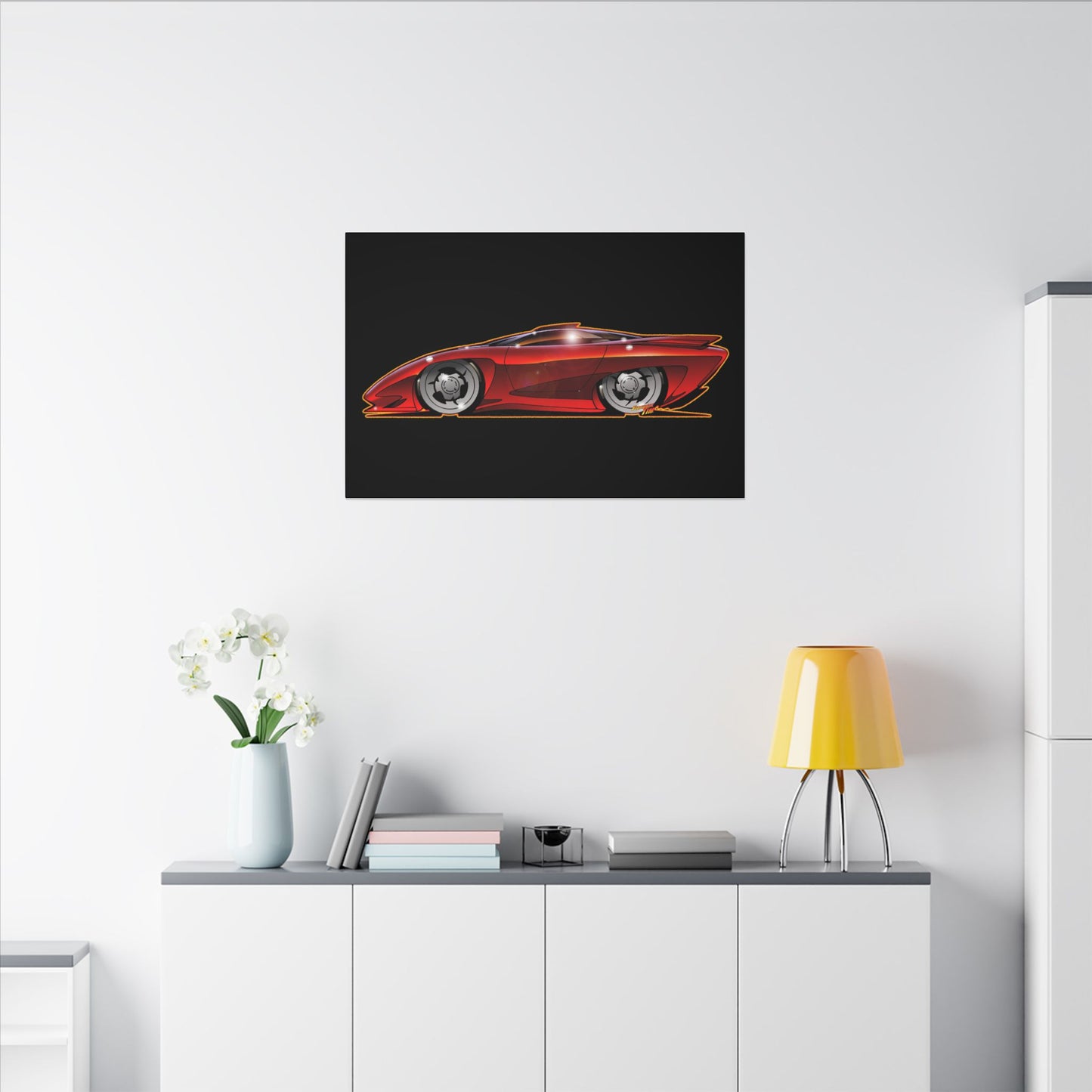 PONTIAC BANSHEE Concept Car Collectible Fireball Art Canvas Print