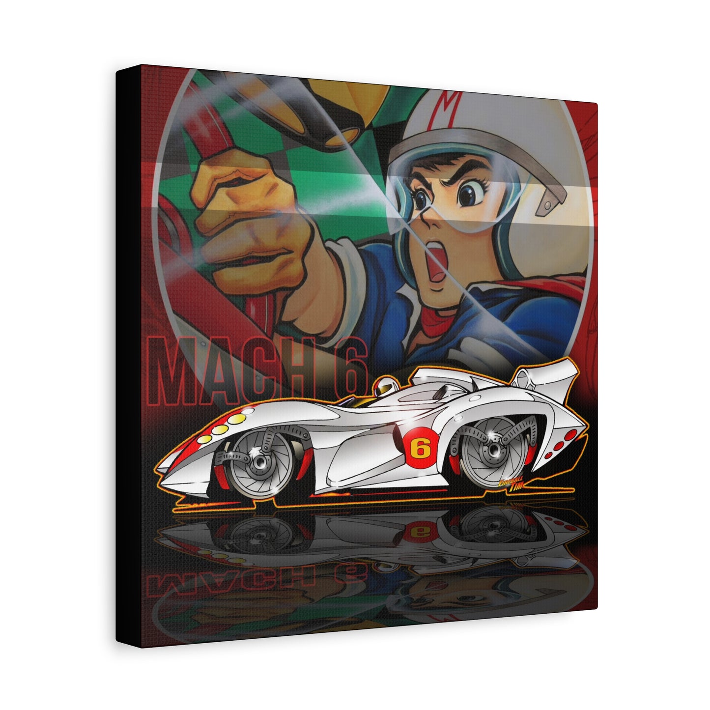 SPEED RACER MACH 6 Fireball Art Collectible Canvas Print - Multiple Sizes