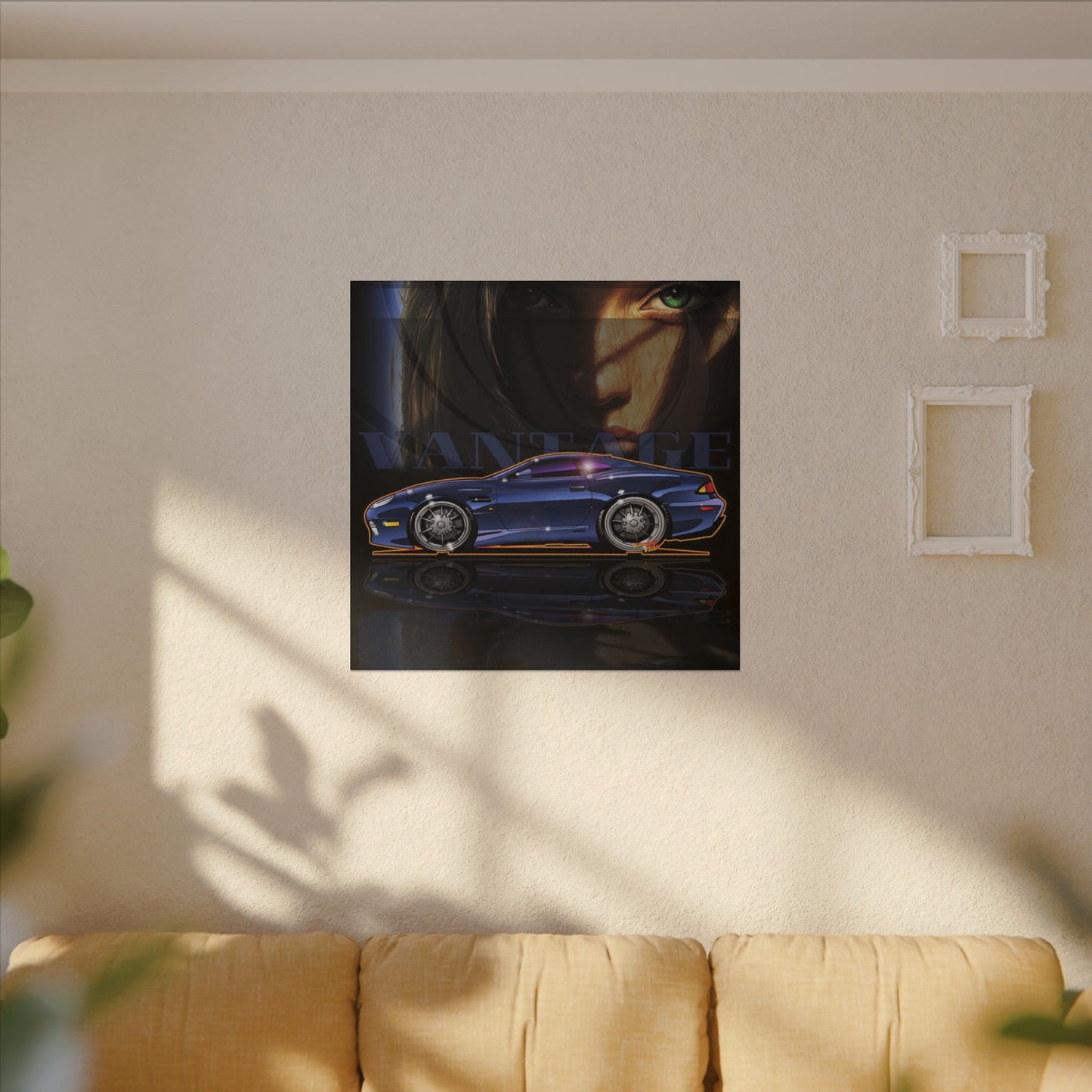 ASTON MARTIN VANTAGE 2001 Fireball Art Canvas Print