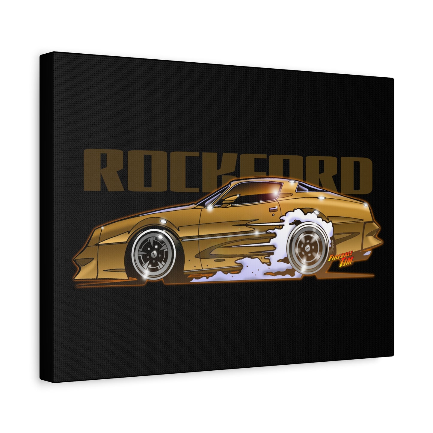 ROCKFORD FILES Pontiac Firebird Fireball Art Canvas Wall Print