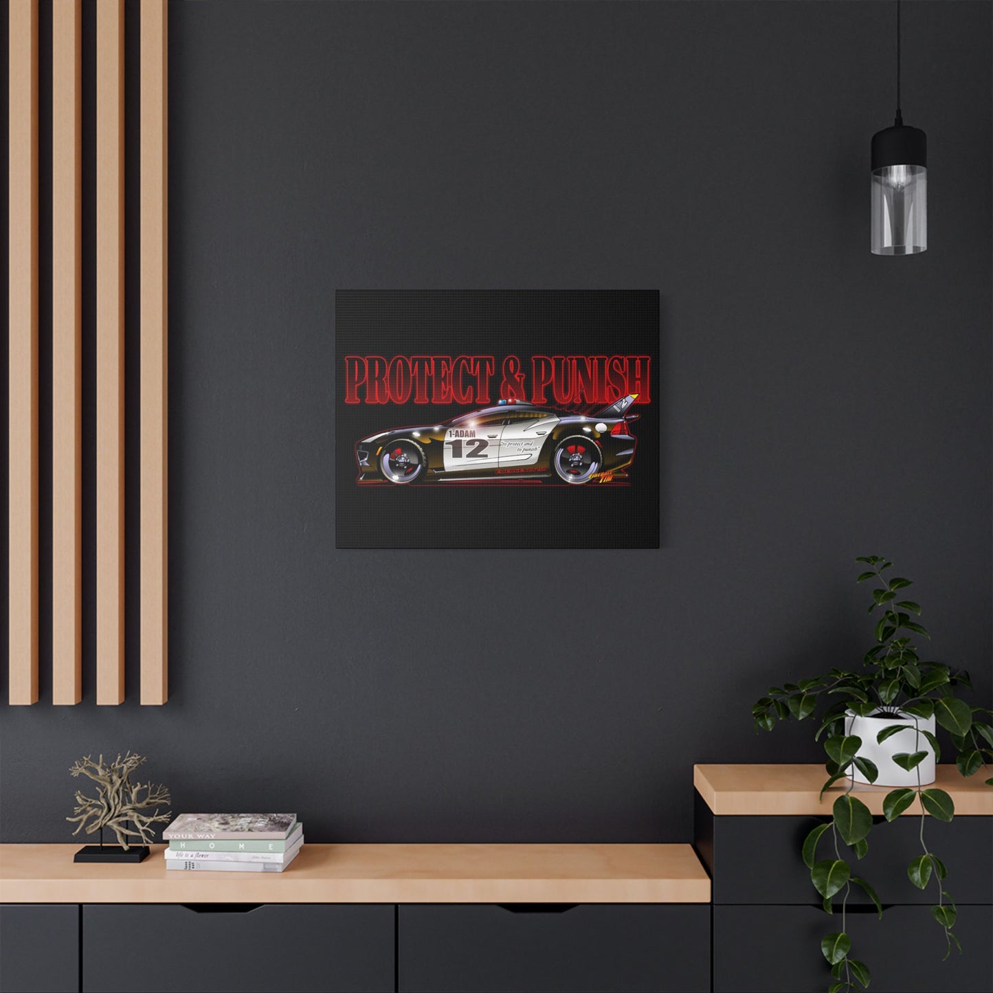 ADAM 12 FISKER KARMA Police Car Canvas Art Print - 11x14