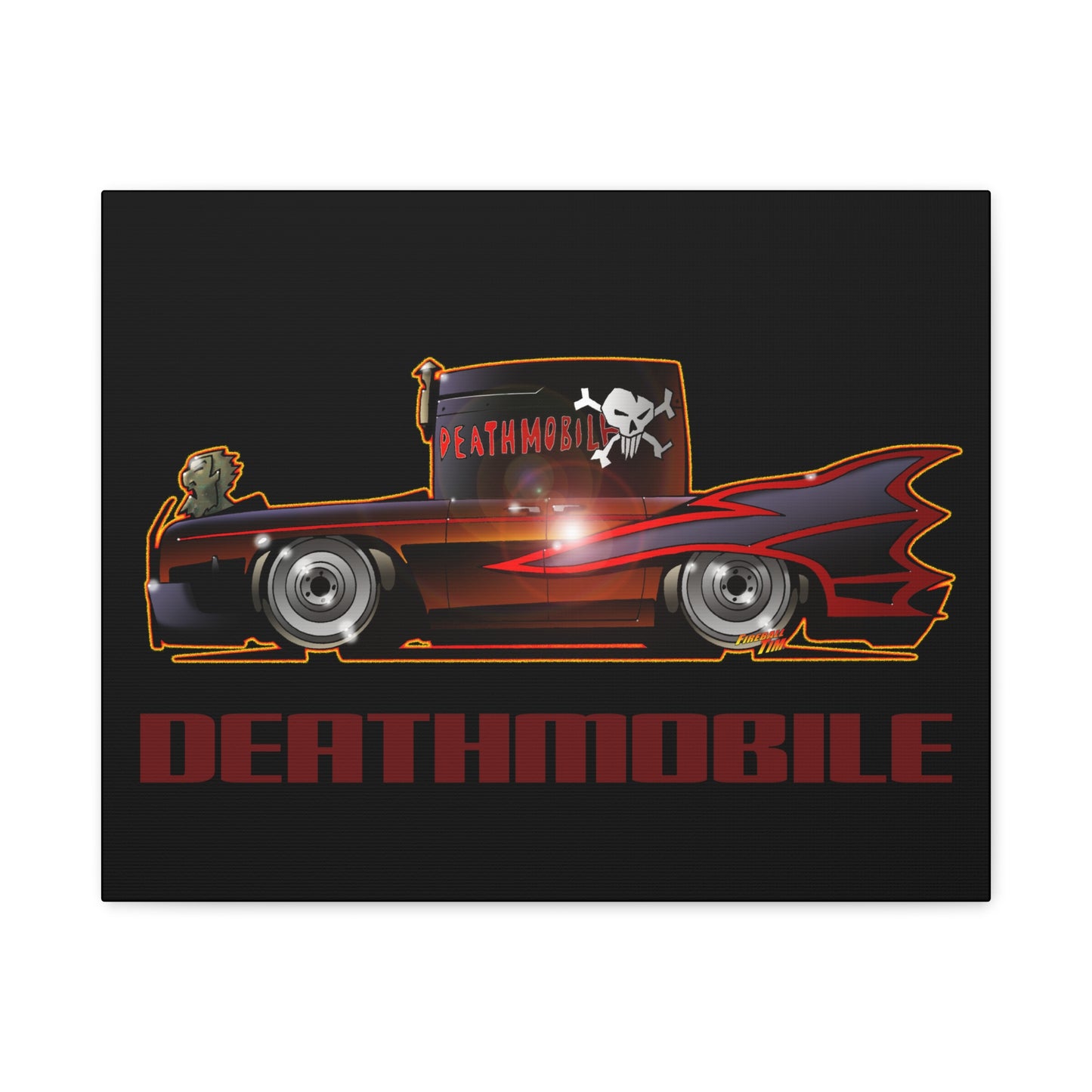 ANIMAL HOUSE DEATHMOBILE Fireball Art Canvas Wall Print