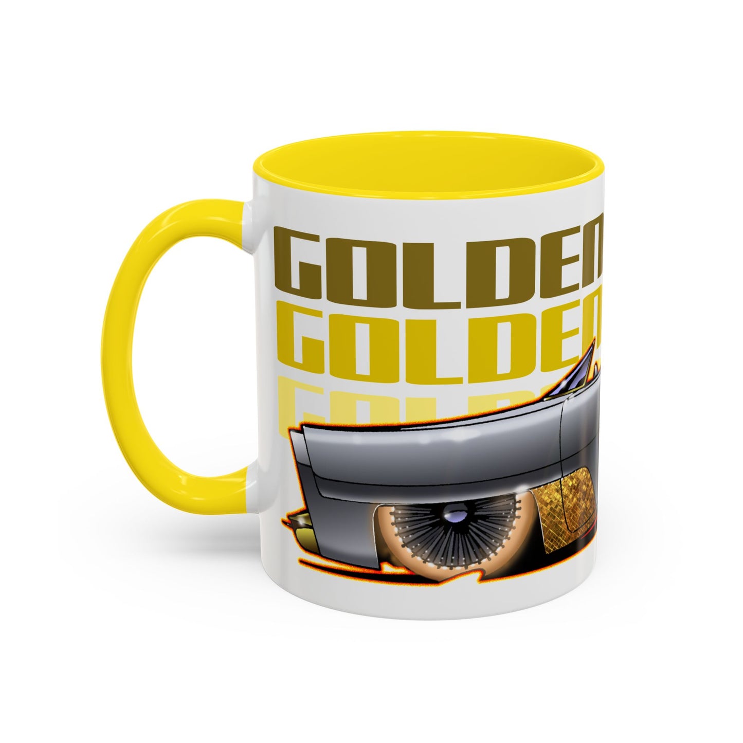GOLDEN SAHARA Custom Concept Car Collectible Fireball Art Coffee Mug 2 Sizes