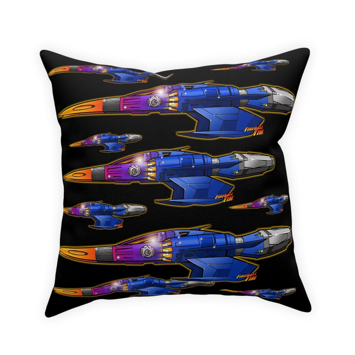 BUCK ROGERS CUSTOM STARFIGHTER Spaceship Squadron Broadcloth Pillow in 5 Sizes