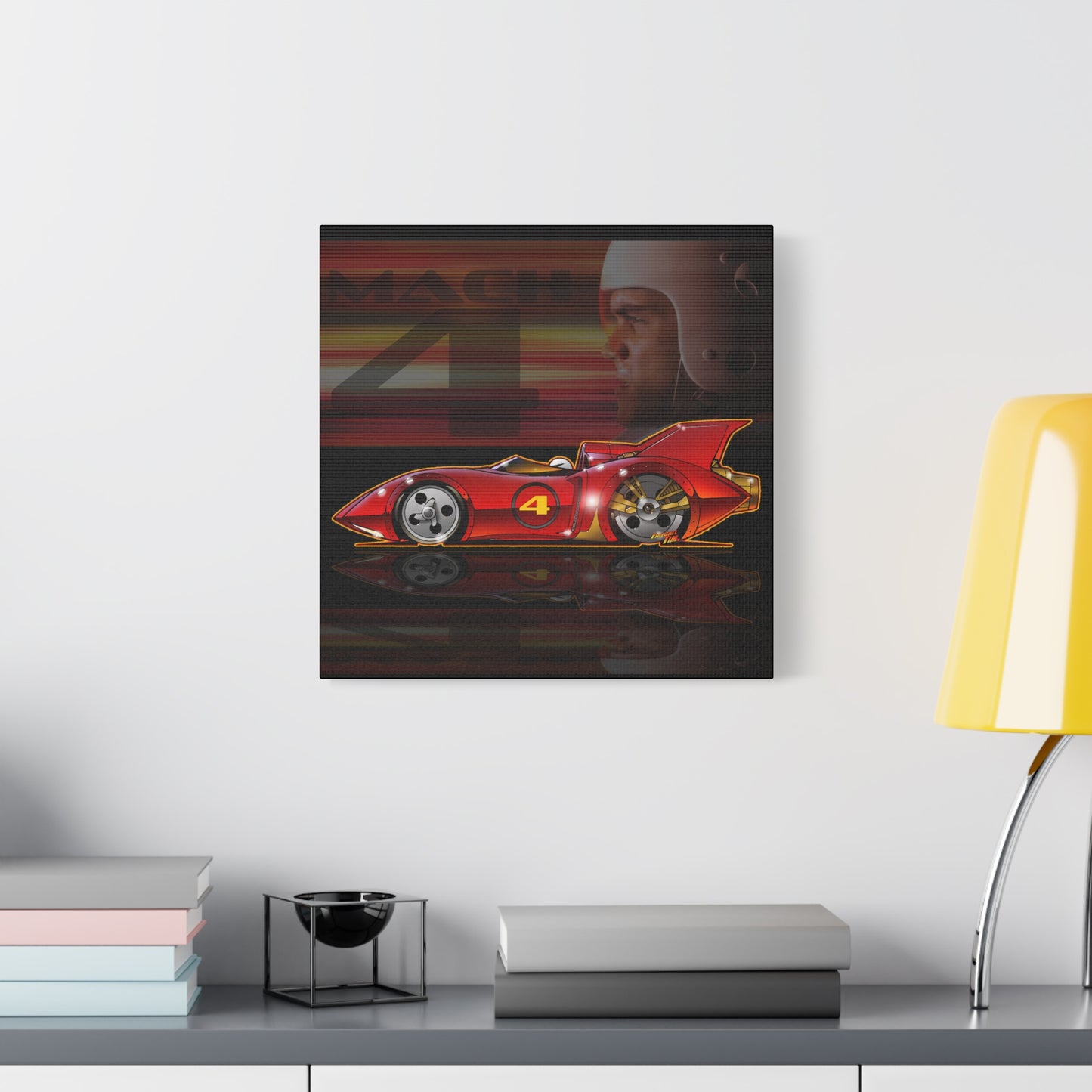 SPEED RACER MACH 4 Fireball Art Canvas Wall Print
