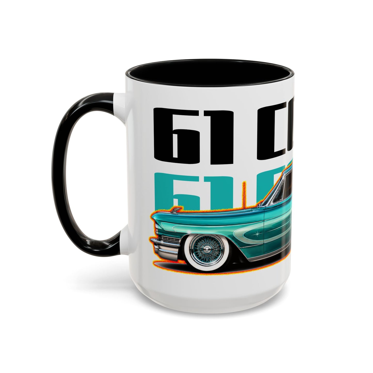 CADILLAC CUSTOM COUPE 1961 Collectible Fireball Art Coffee Mug - 2 Sizes
