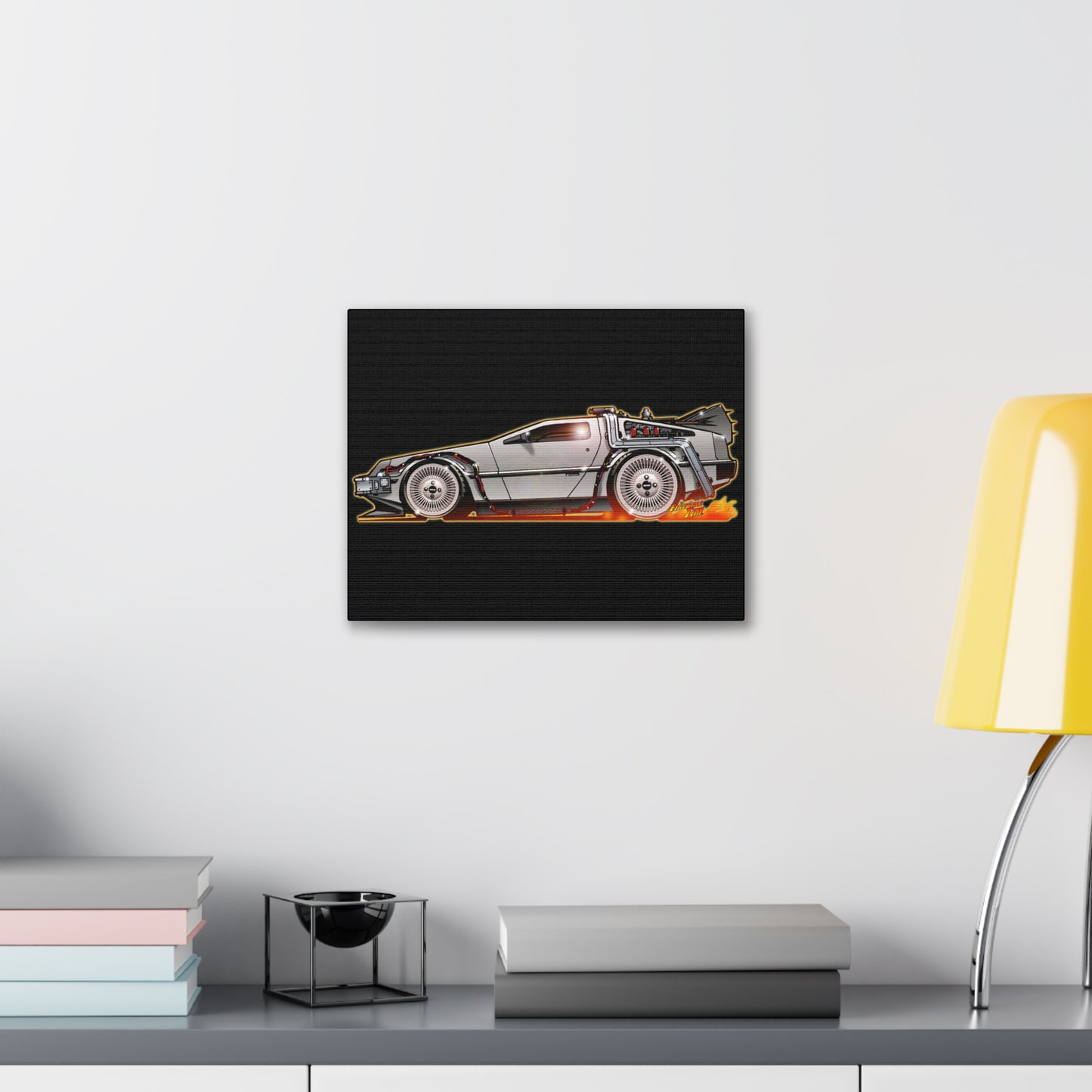 BACK to the FUTURE Delorean Time Machine Concept Art Canvas Print 11x14