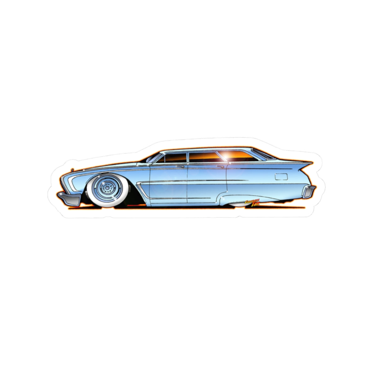 FORD RANCH WAGON 1960 Collectible Retro Stickers - 4 Sizes