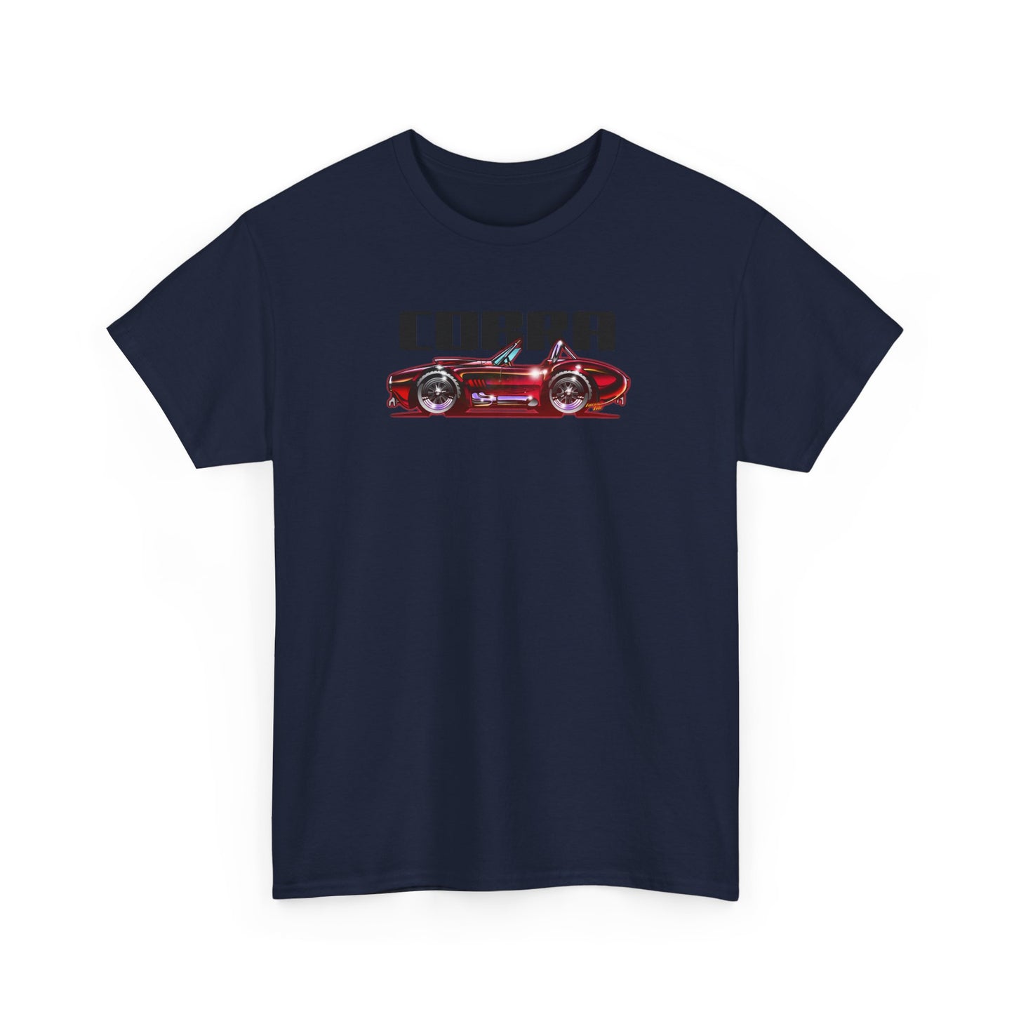 AC COBRA Muscle Car Fireball Art Heavy Cotton Tee - Multiple Colors