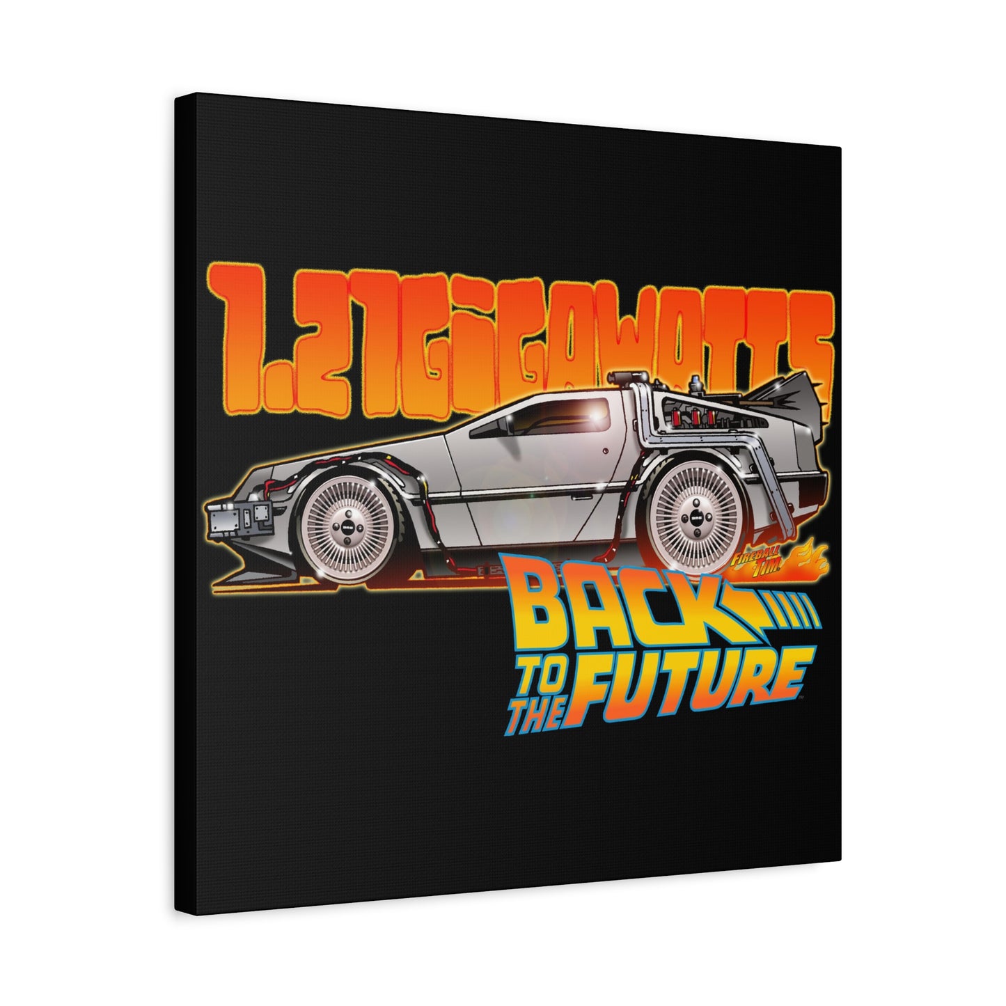 BACK TO THE FUTURE Delorean Time Machine Canvas Art Wall Print - 2 Sizes